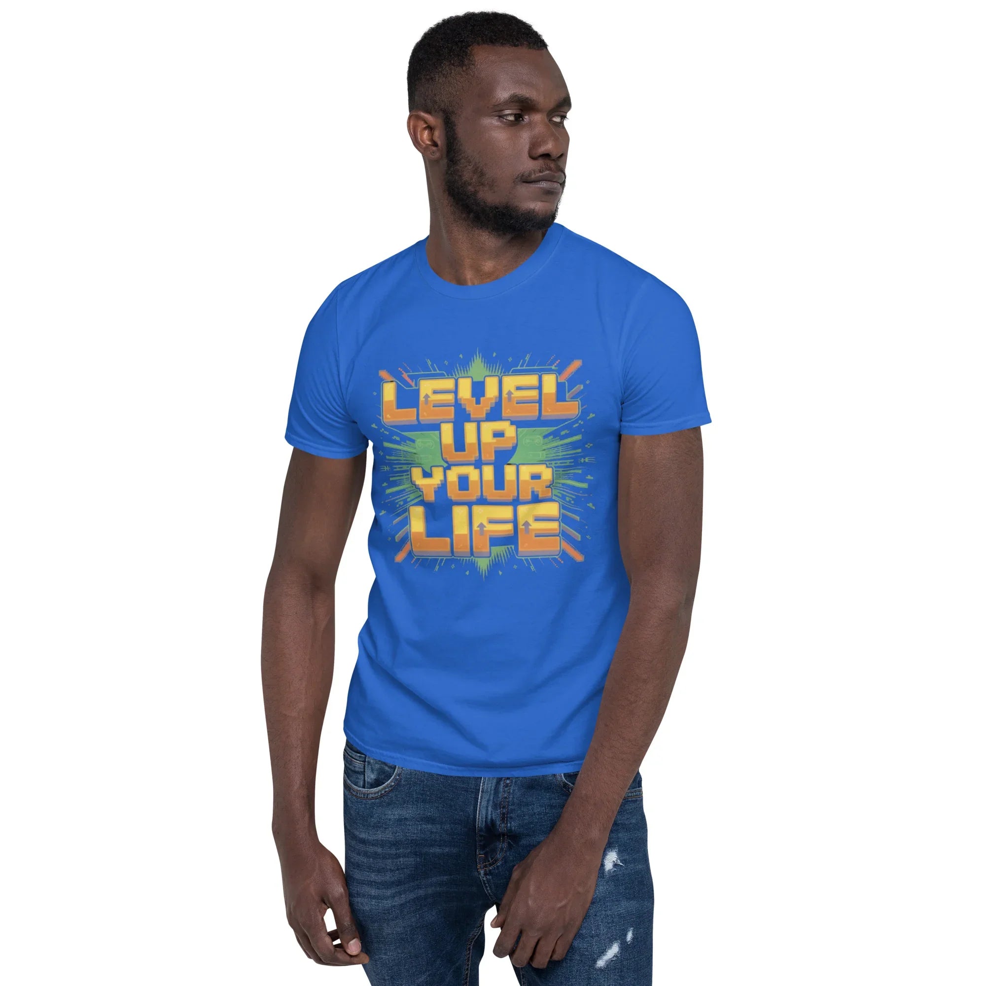 Level Up Your Life T-Shirt – Retro Gaming Pixel Art Tee - RaZits