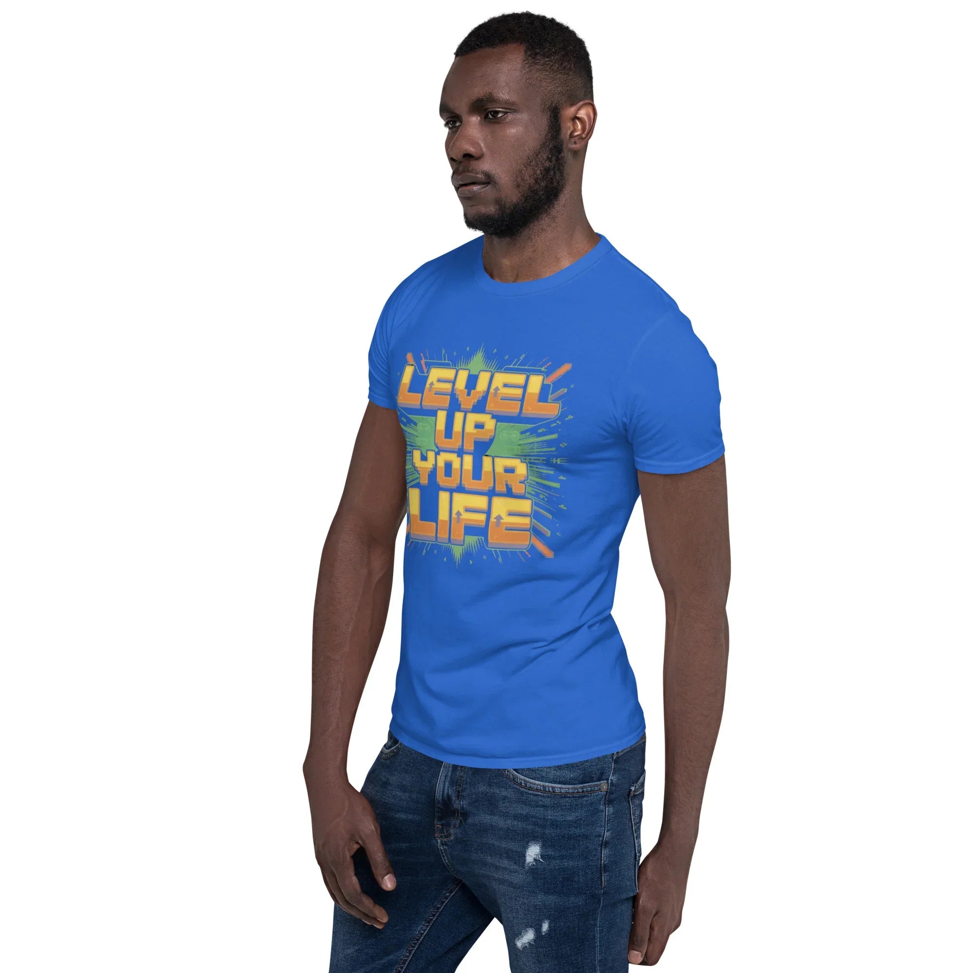 Level Up Your Life T-Shirt – Retro Gaming Pixel Art Tee - RaZits
