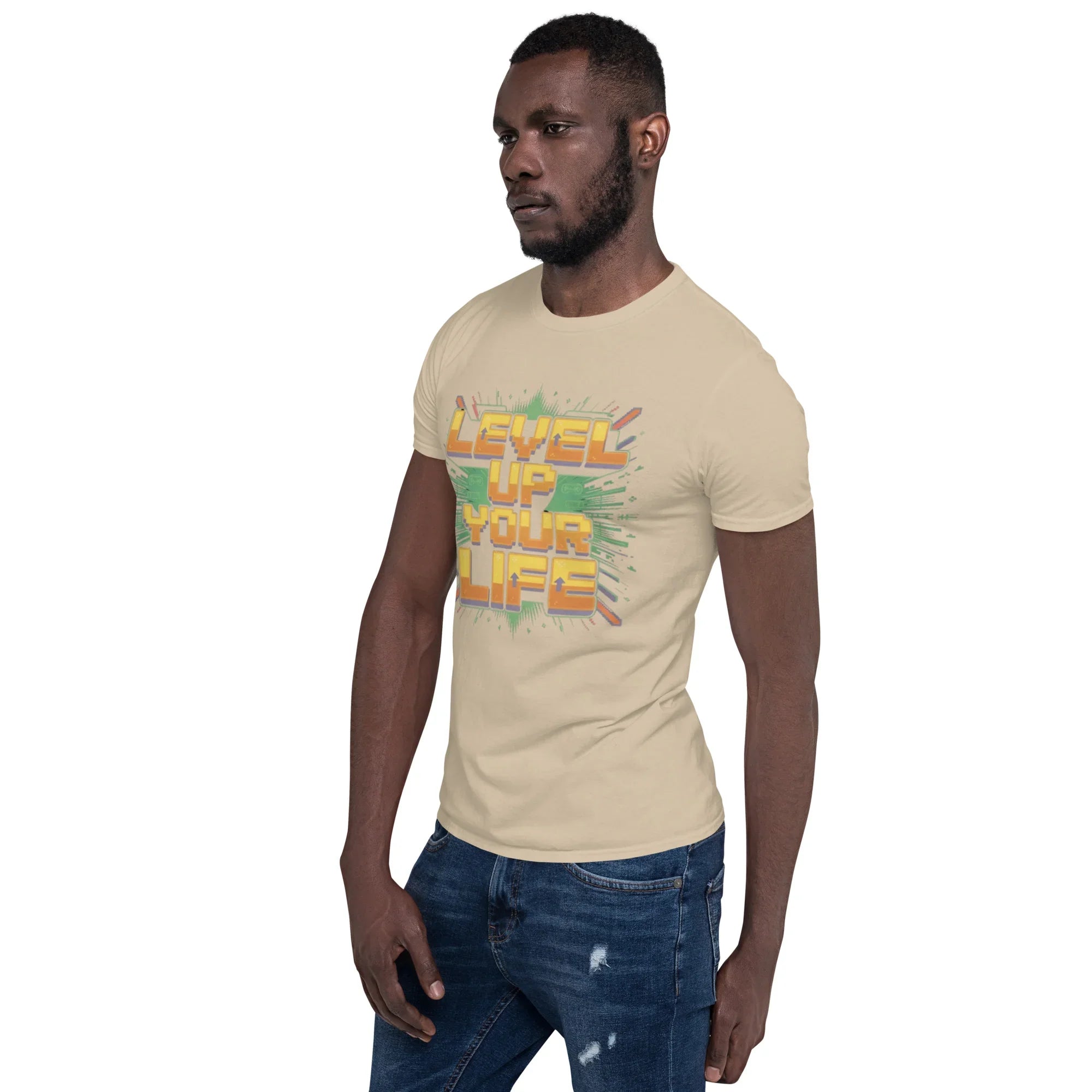 Level Up Your Life T-Shirt – Retro Gaming Pixel Art Tee - RaZits