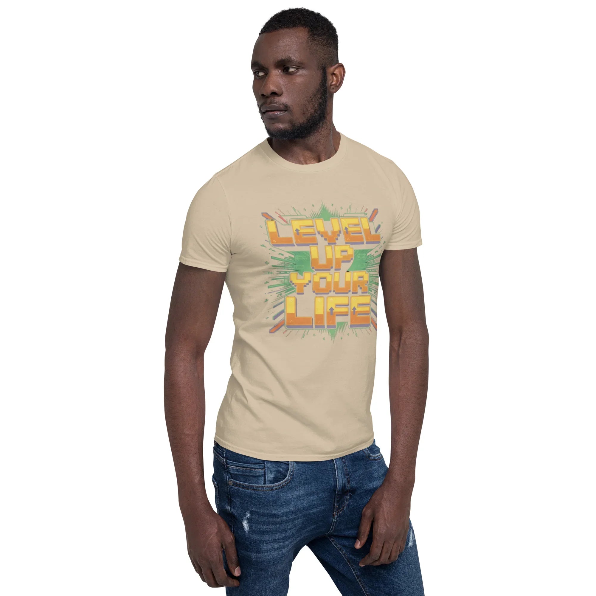 Level Up Your Life T-Shirt – Retro Gaming Pixel Art Tee - RaZits
