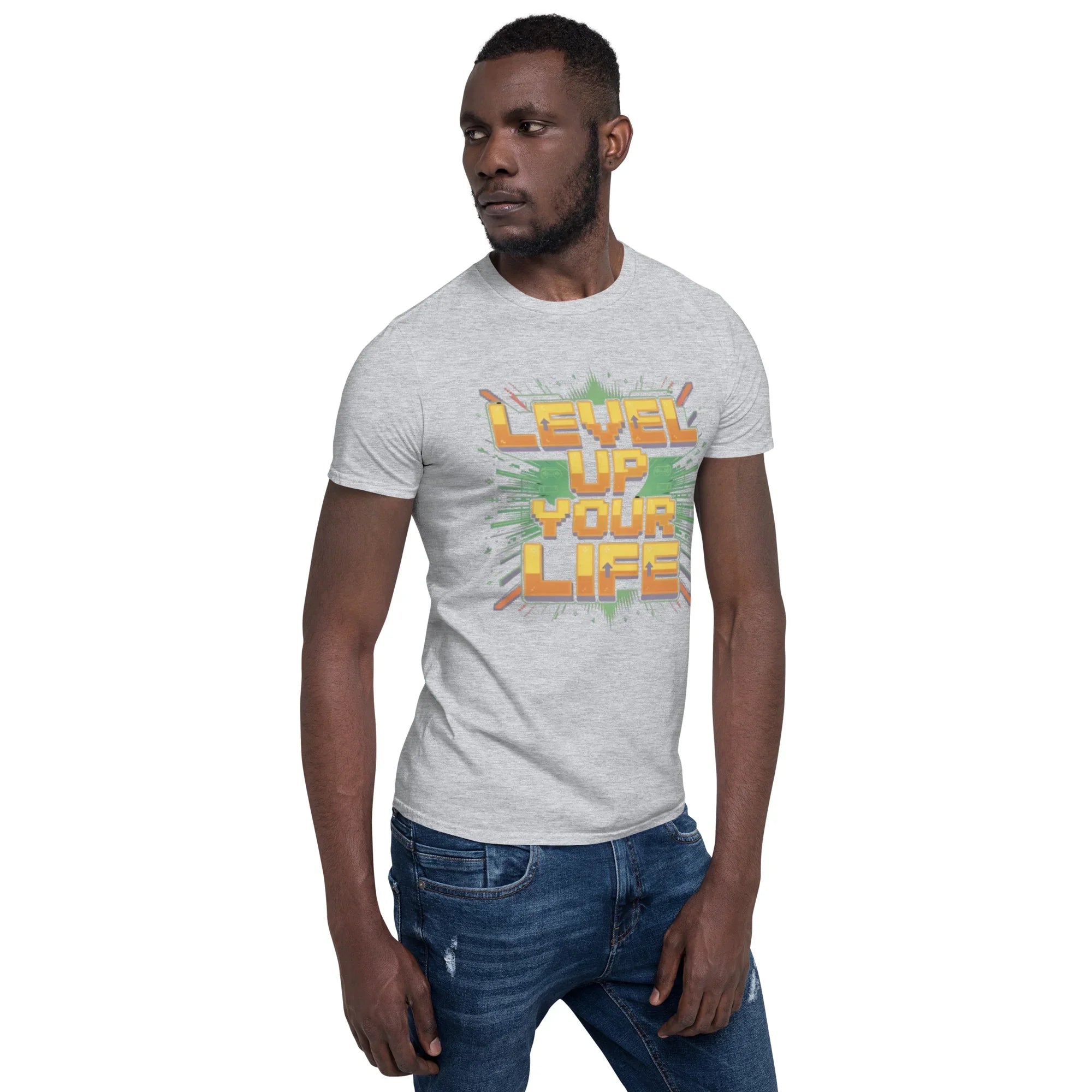Level Up Your Life T-Shirt – Retro Gaming Pixel Art Tee - RaZits