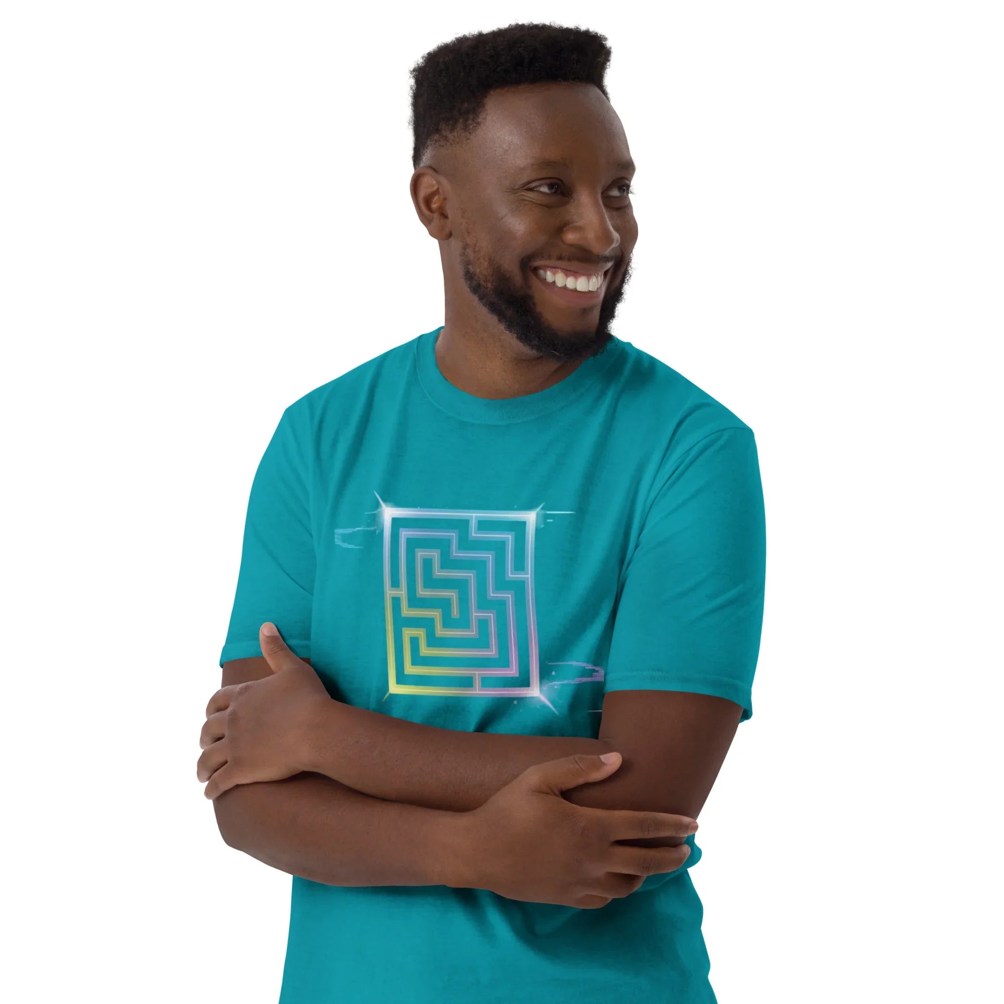 Neon Labyrinth Shirt – Pixel Maze Gamer Tee - RaZits