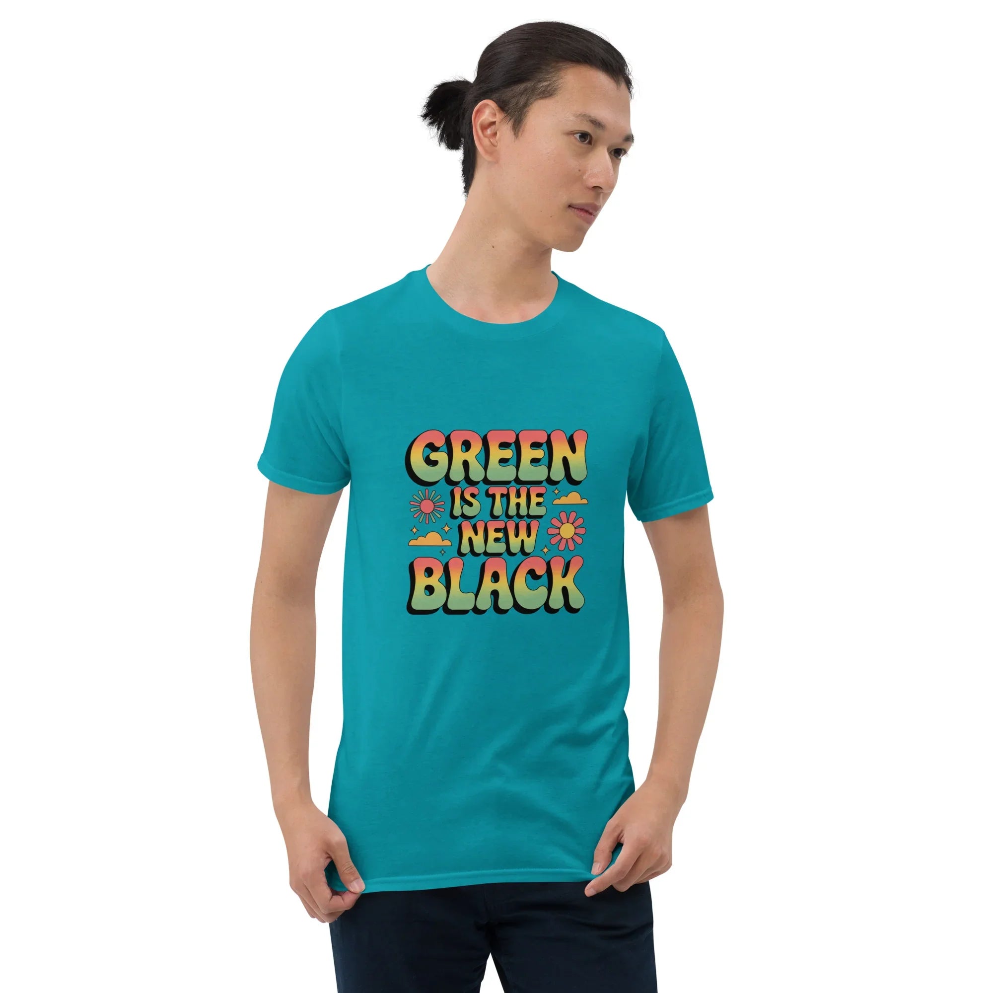 Retro Plant T-Shirt – Green Is the New Black Graphic Tee - RaZits