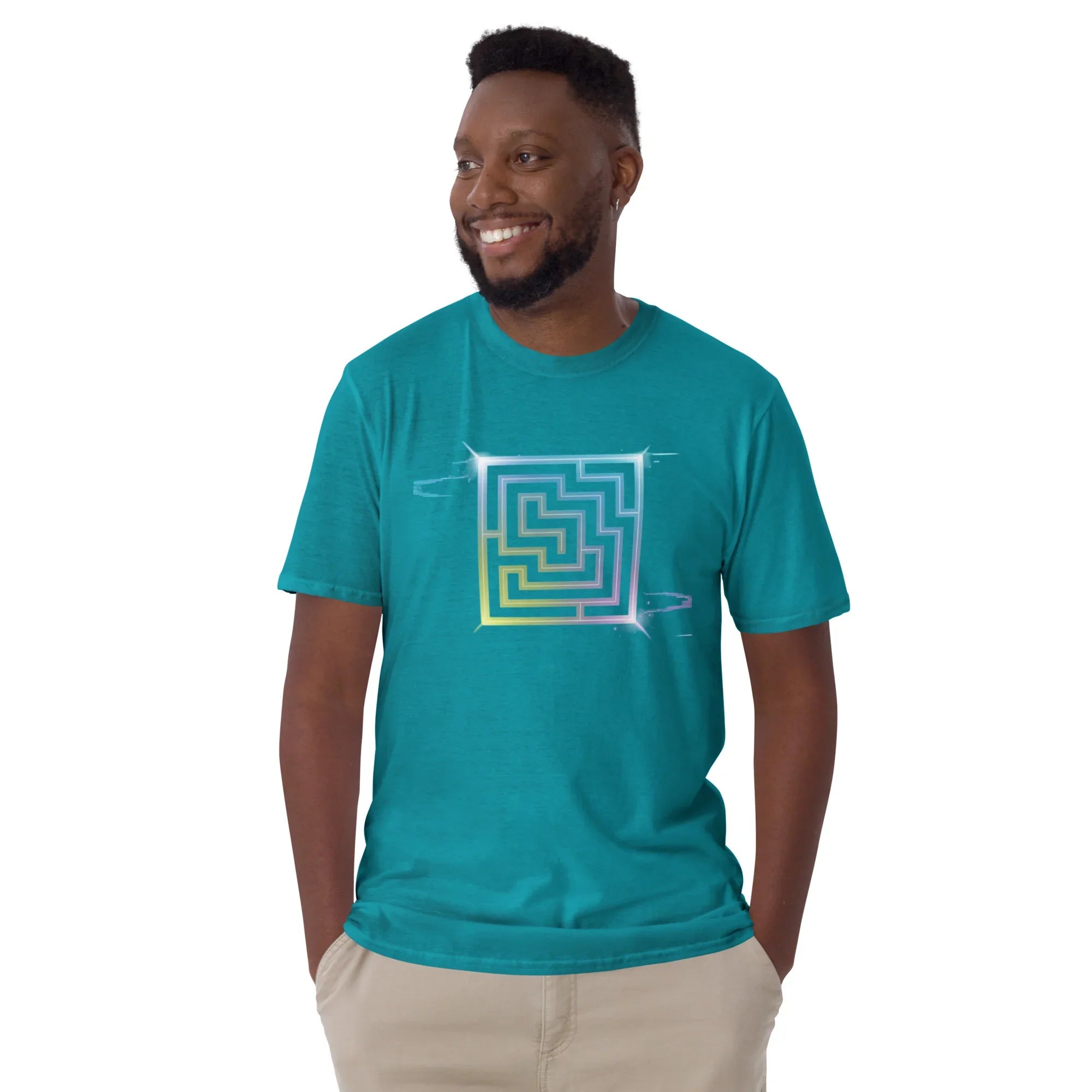 Neon Labyrinth Shirt – Pixel Maze Gamer Tee - RaZits