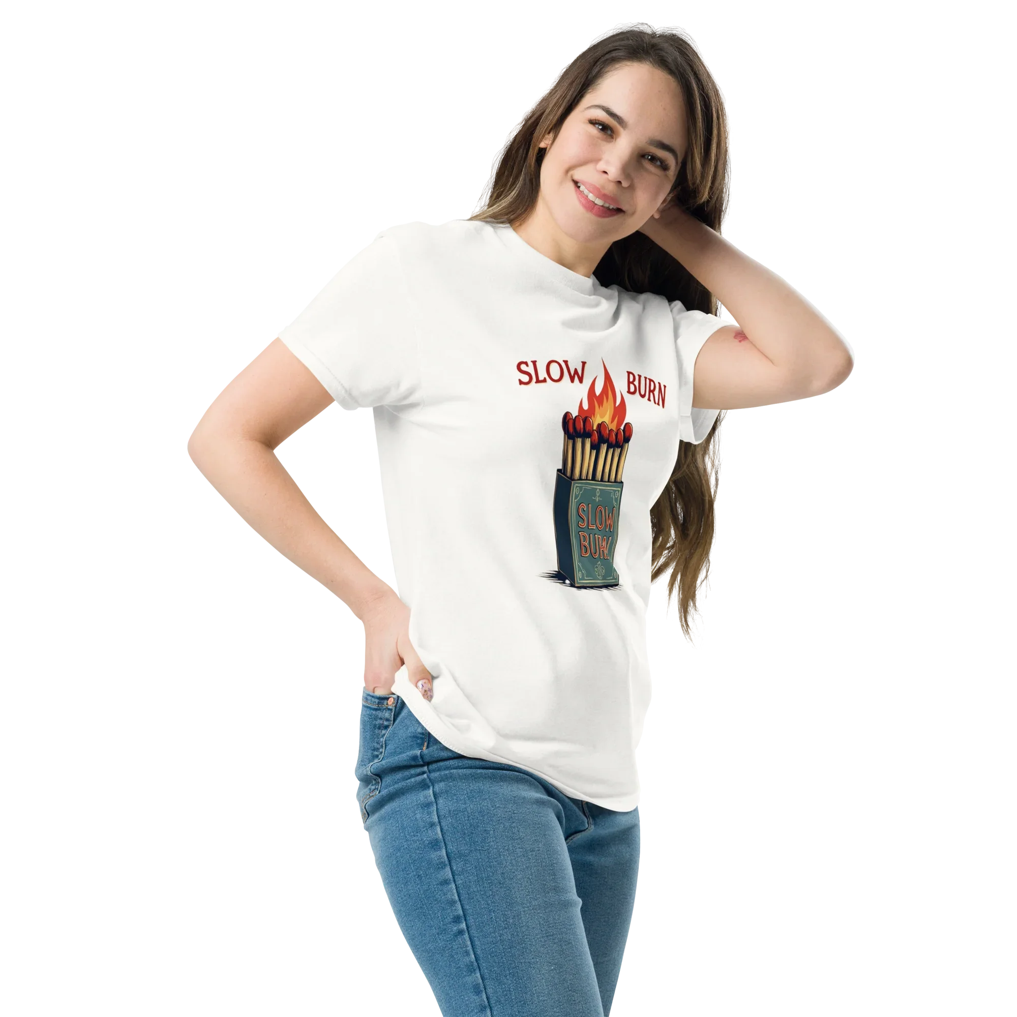 Slow Burn T-Shirt – Romance Book Lover Fire Design - RaZits