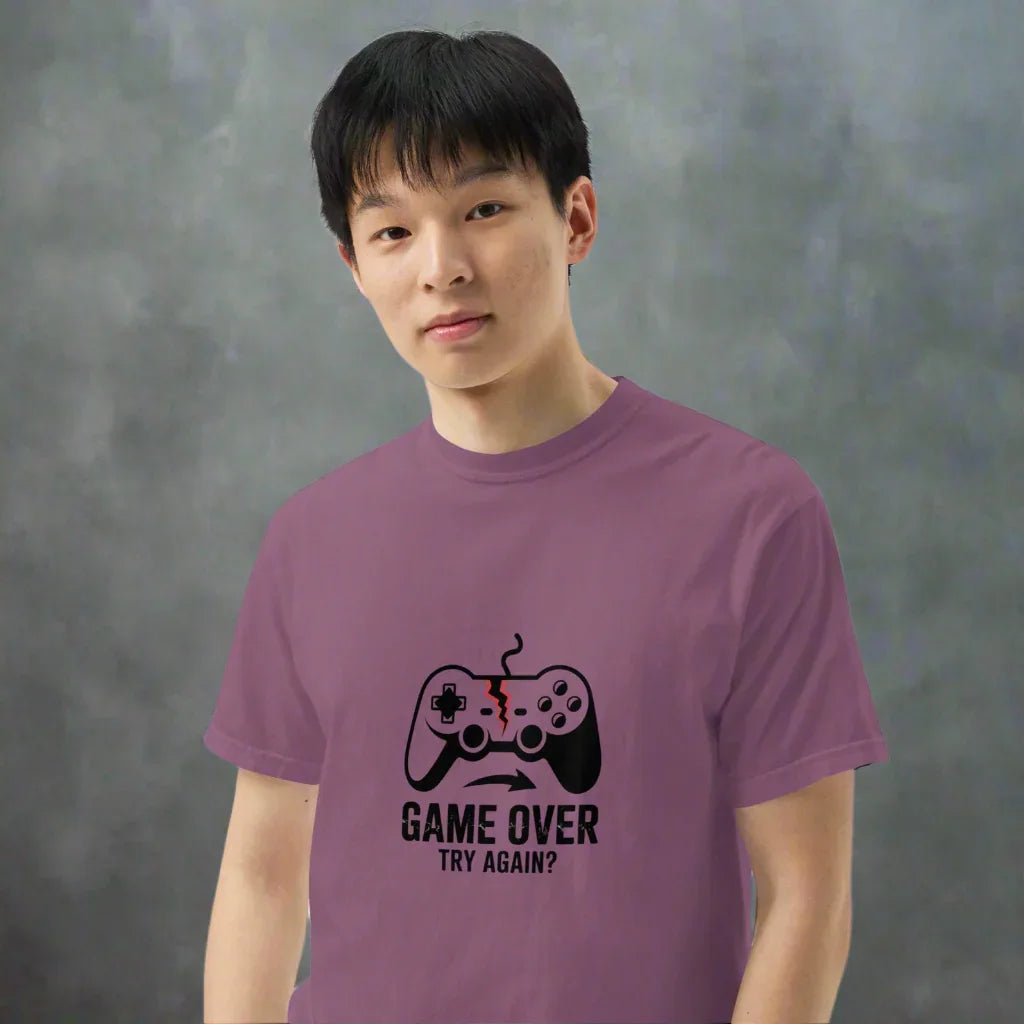 Game Over Try Again Shirt – Funny Gamer Retry Tee - RaZits