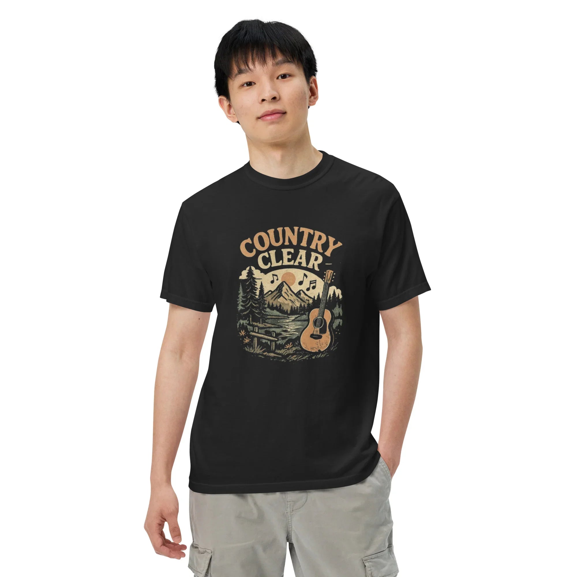 Country Clear Tee – Rustic Guitar Vibes - RaZits