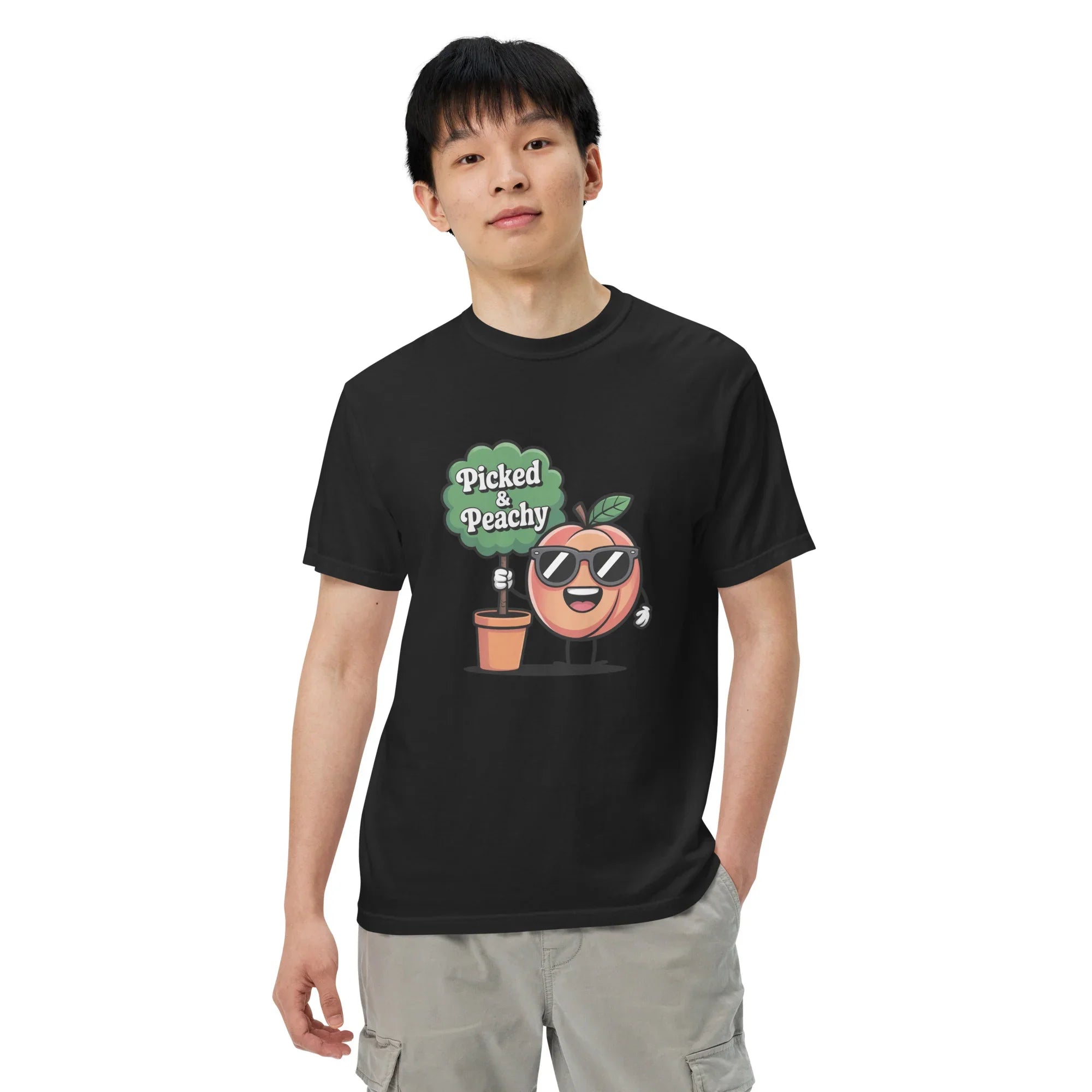 Picked & Peachy Tee – Smiling Peach with Sunglasses - RaZits