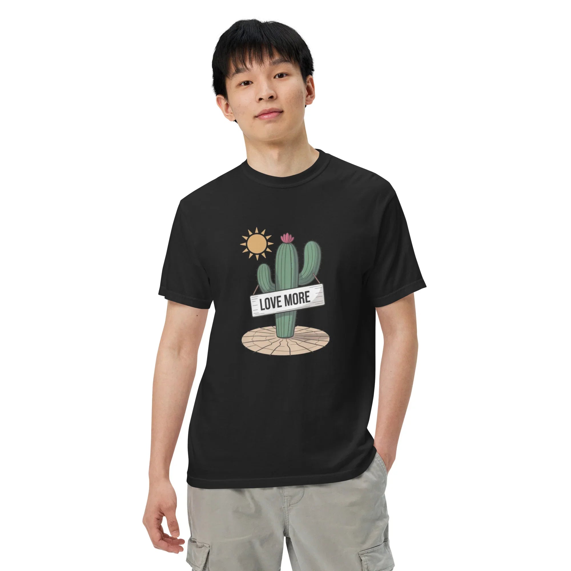 Love More Cactus Tee – Desert Signboard Illustration Tee - RaZits