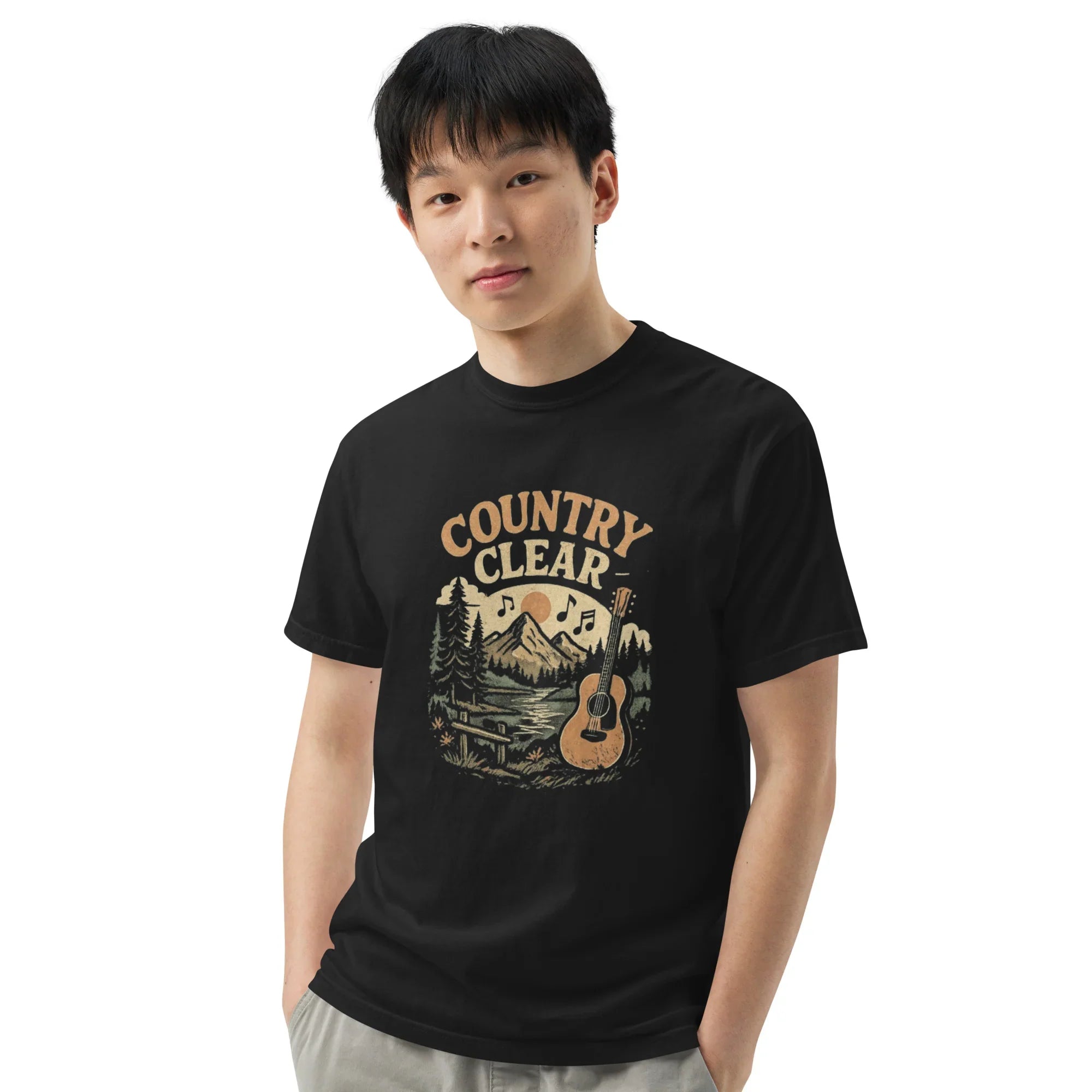 Country Clear Tee – Rustic Guitar Vibes - RaZits