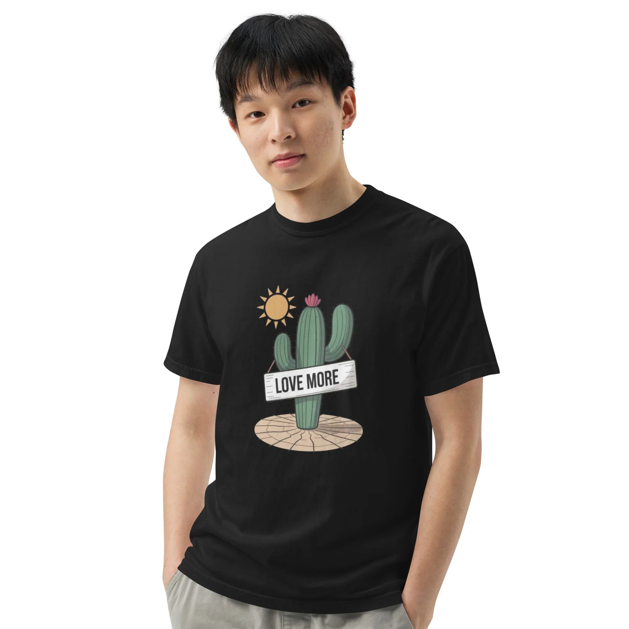 Love More Cactus Tee – Desert Signboard Illustration Tee - RaZits