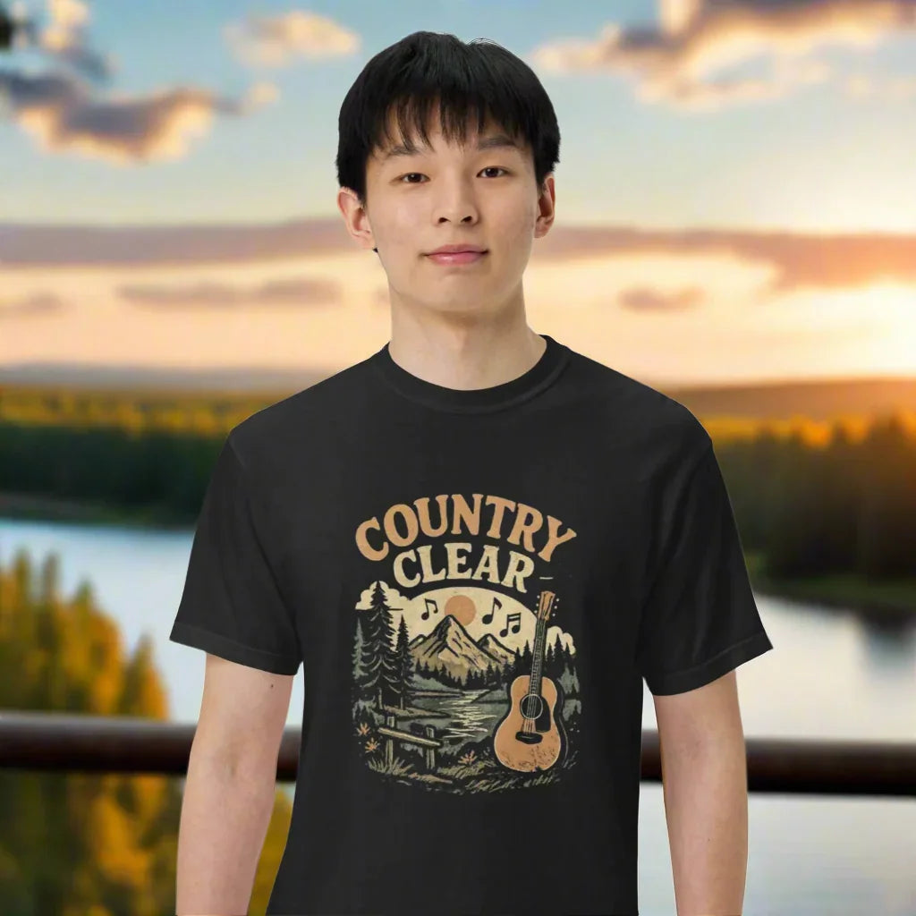 Country Clear Tee – Rustic Guitar Vibes - RaZits