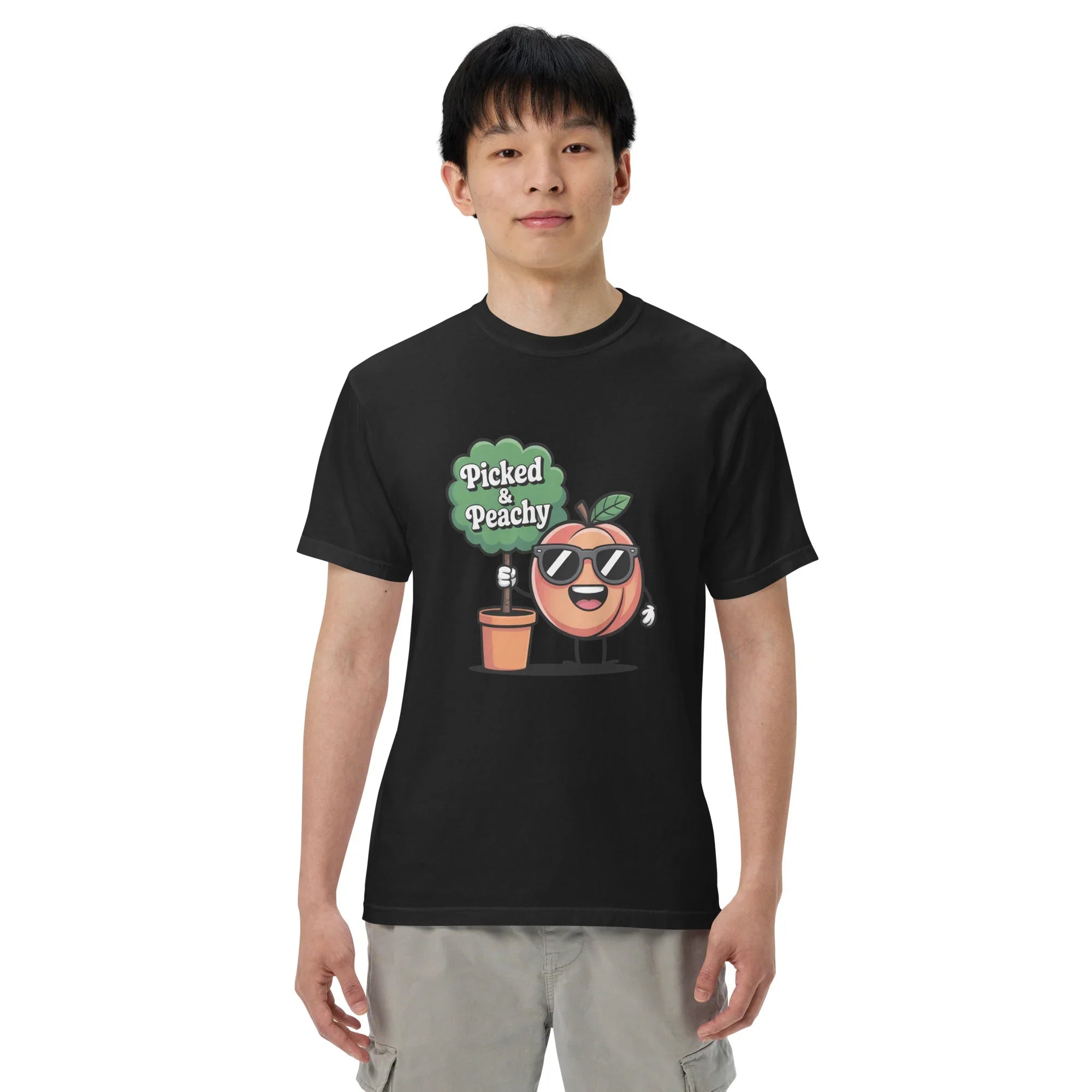 Picked & Peachy Tee – Smiling Peach with Sunglasses - RaZits