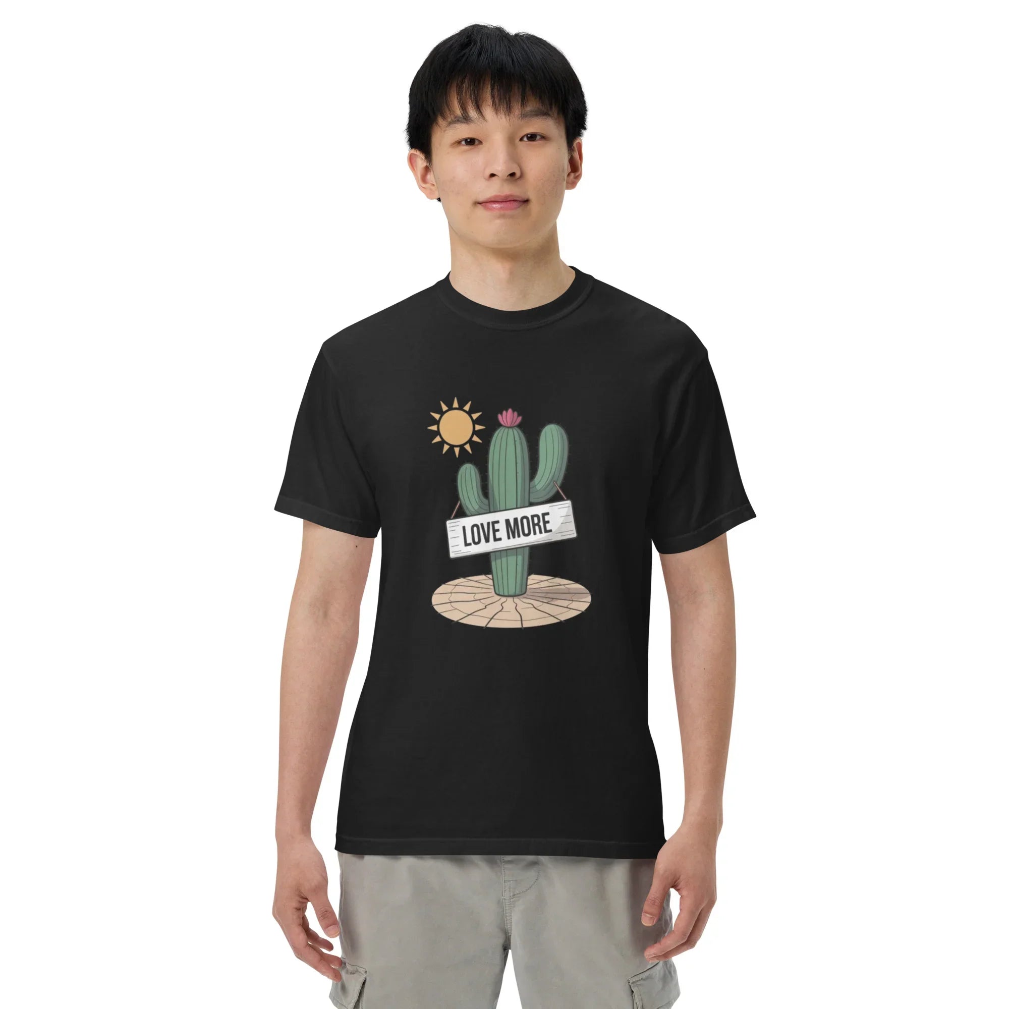 Love More Cactus Tee – Desert Signboard Illustration Tee - RaZits