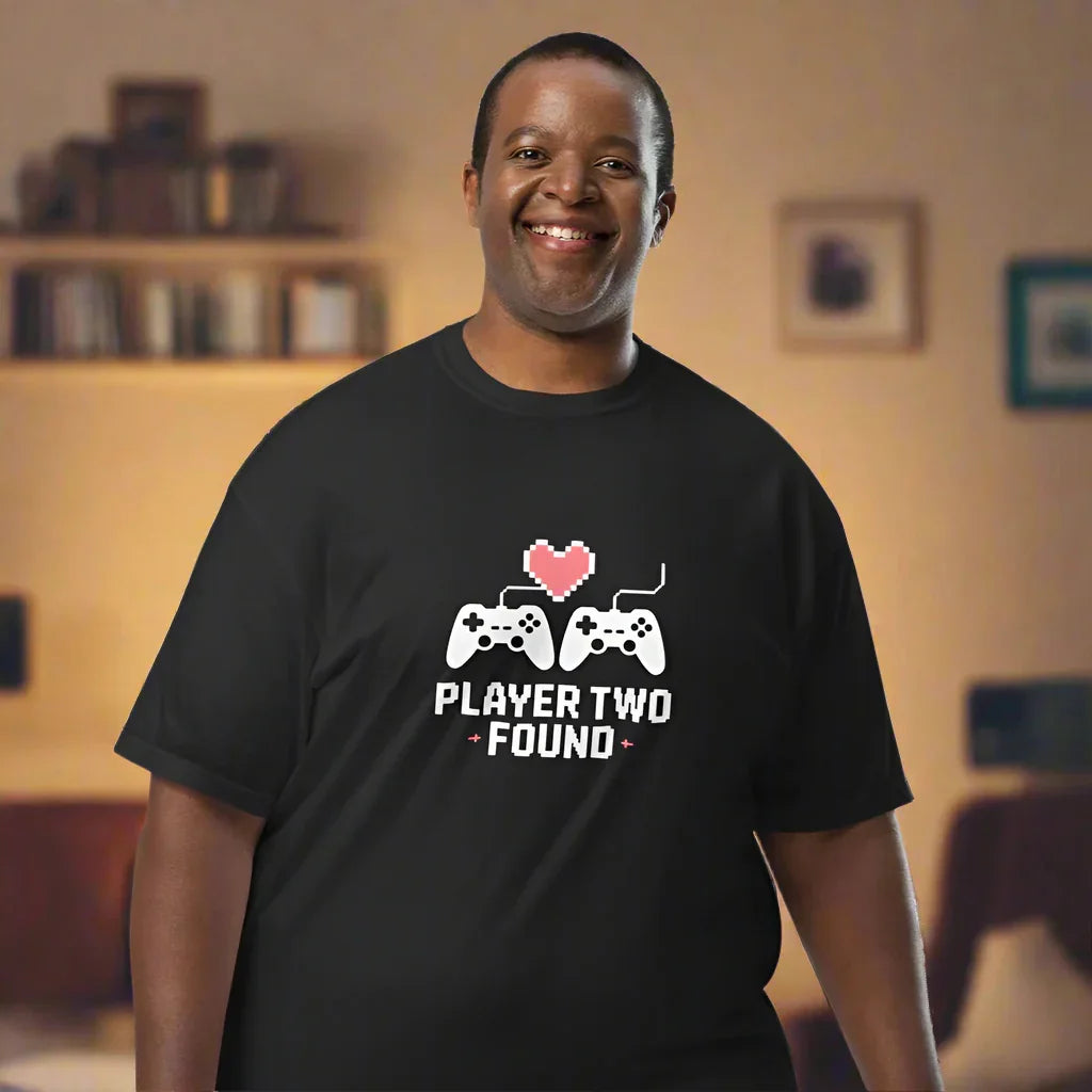 Player Two Found Men's Shirt – Gamer Love Pixel Tee - RaZits