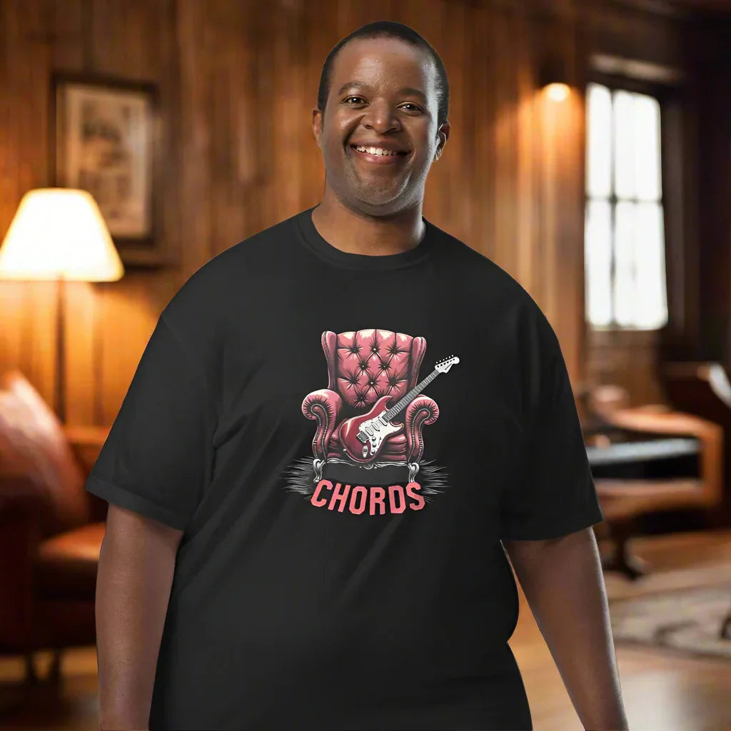 Cozy Chords Tee – Guitar Throne Edition - RaZits