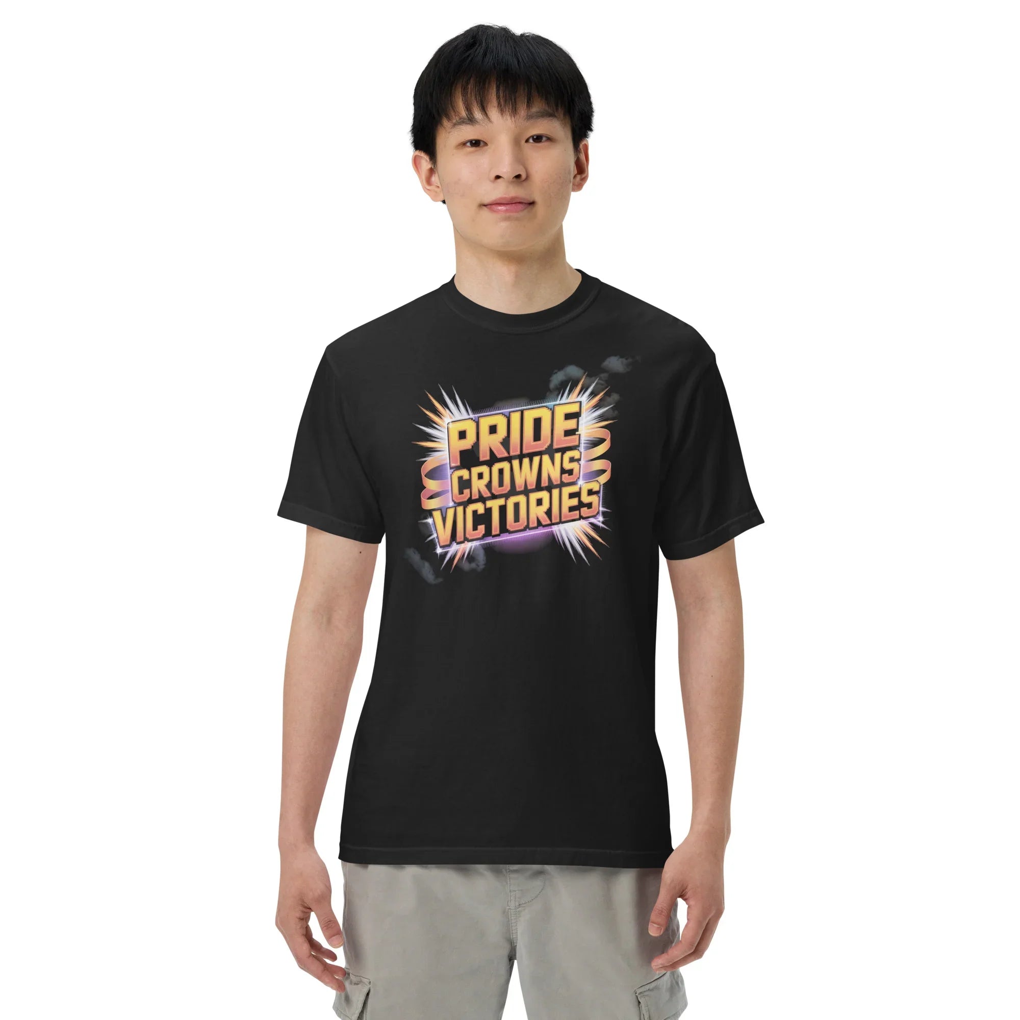 Pride Crowns Victories Fighting T-Shirt – Retro 2D Fighter Apparel - RaZits
