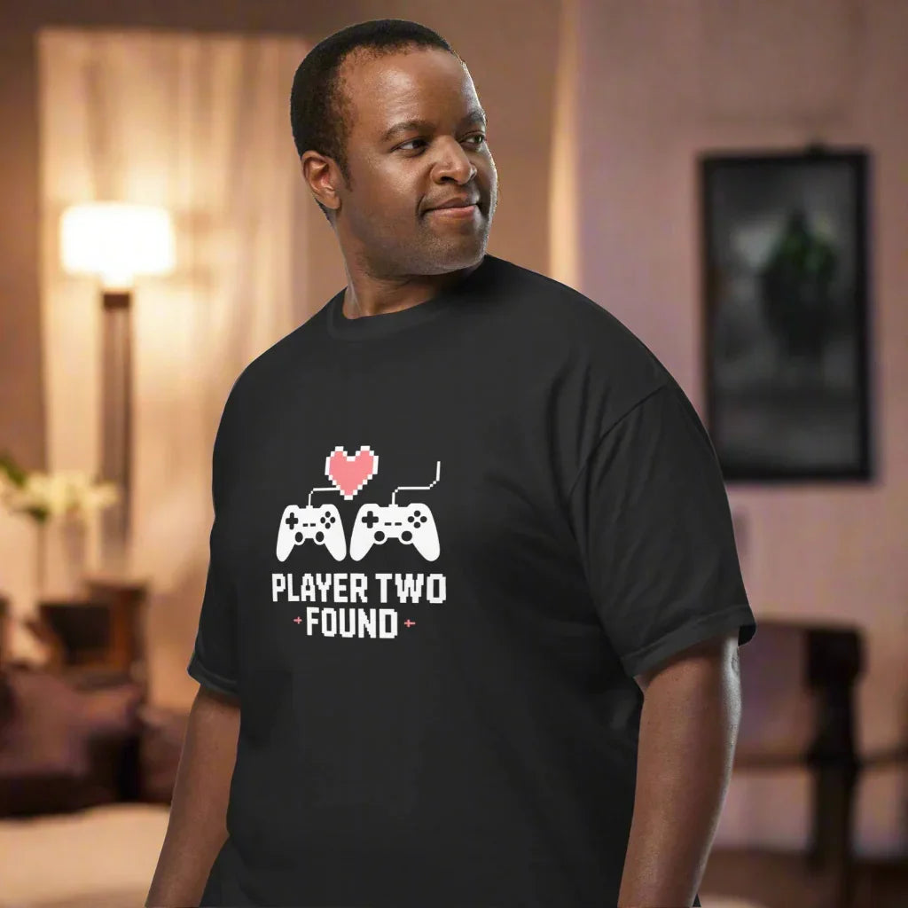 Player Two Found Men's Shirt – Gamer Love Pixel Tee - RaZits