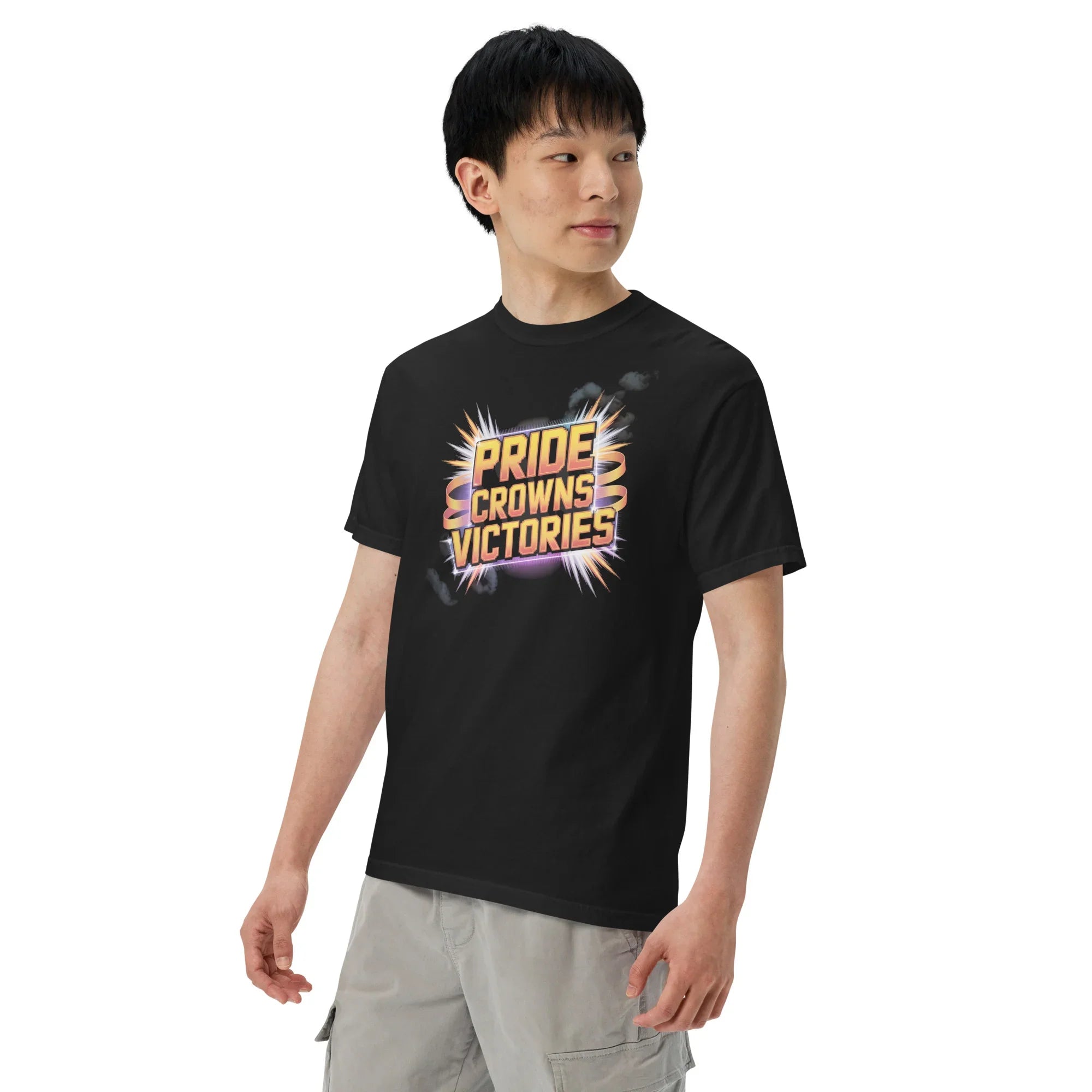 Pride Crowns Victories Fighting T-Shirt – Retro 2D Fighter Apparel - RaZits