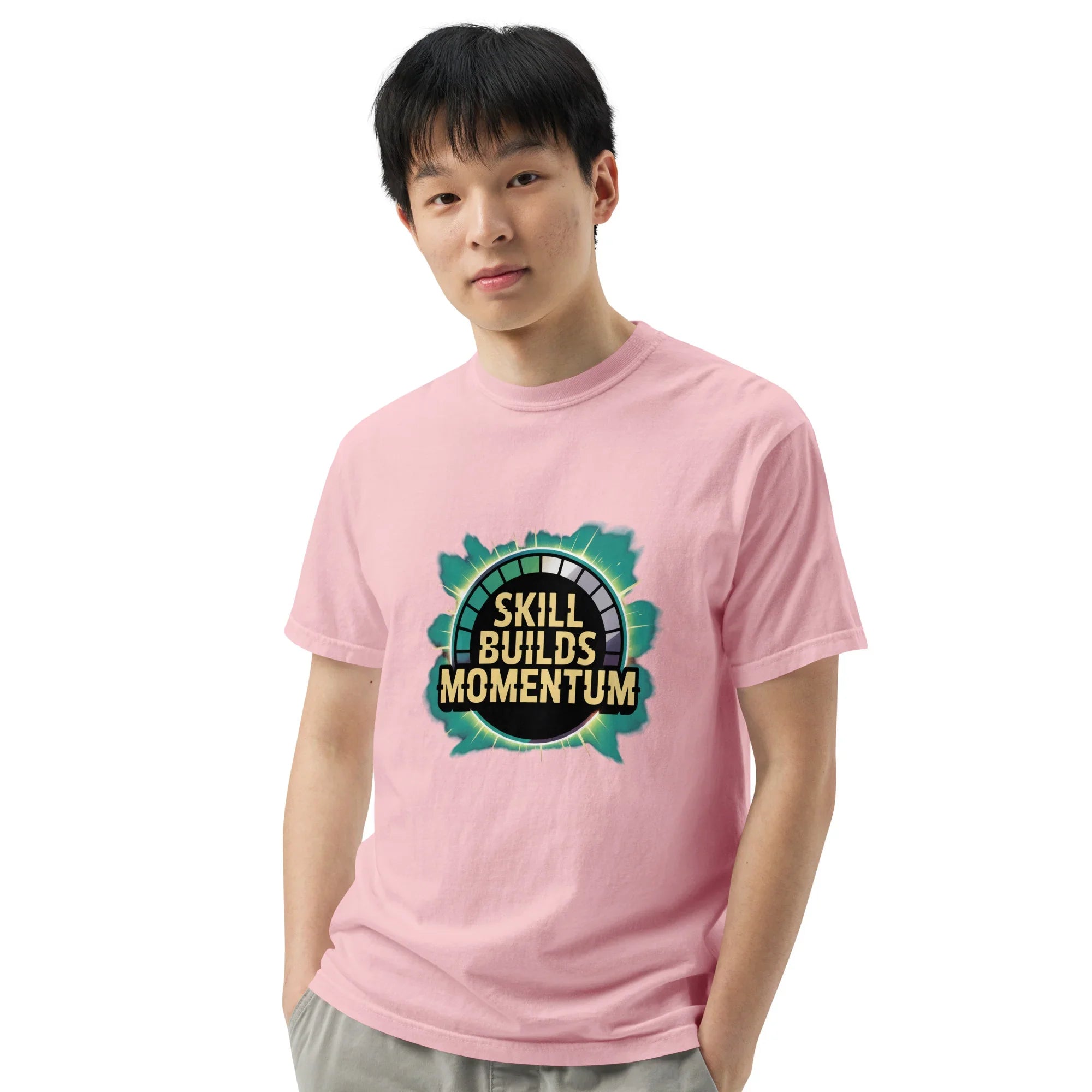 Skill Builds Momentum Fighting T-Shirt – Competitive 2D Fighter Apparel - RaZits