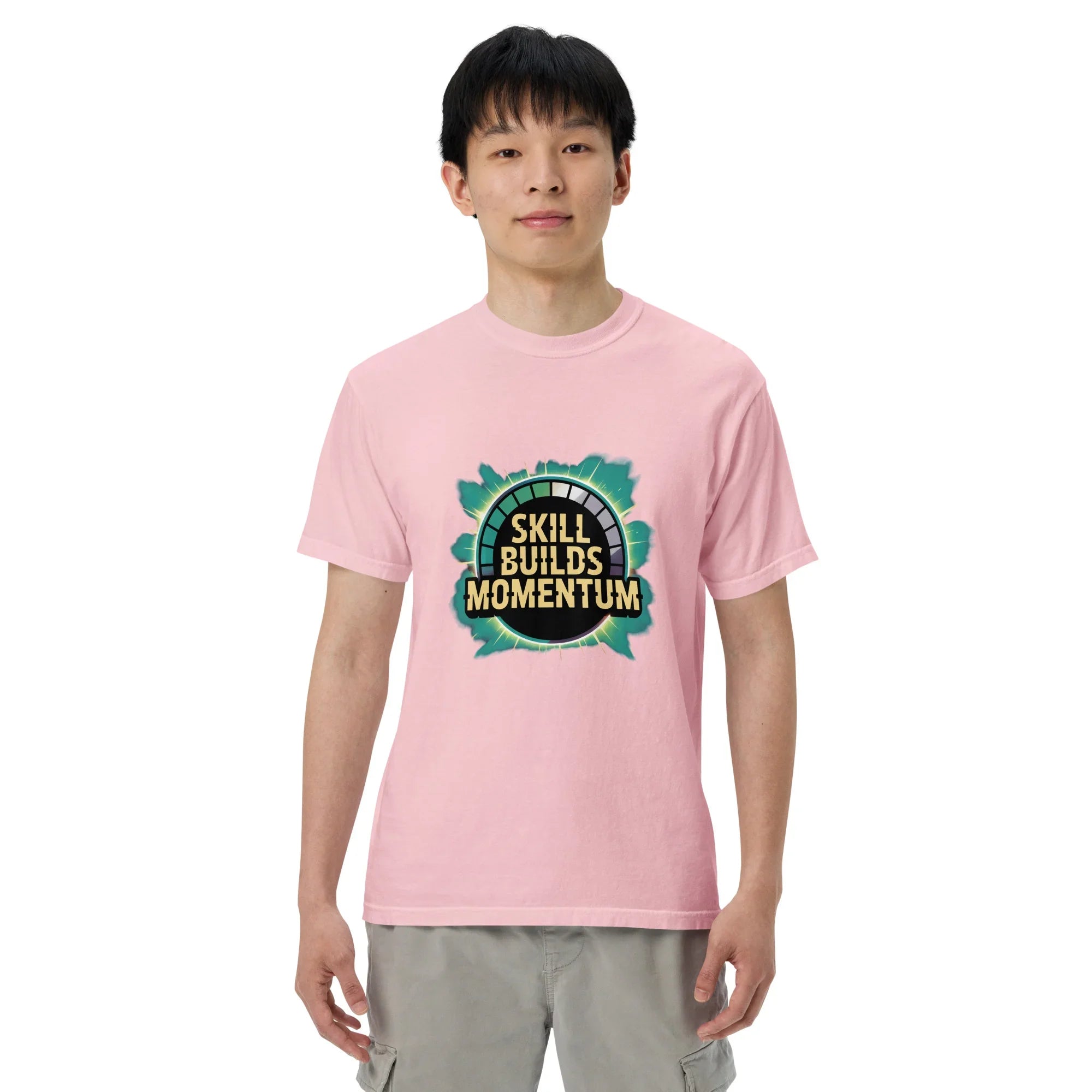 Skill Builds Momentum Fighting T-Shirt – Competitive 2D Fighter Apparel - RaZits