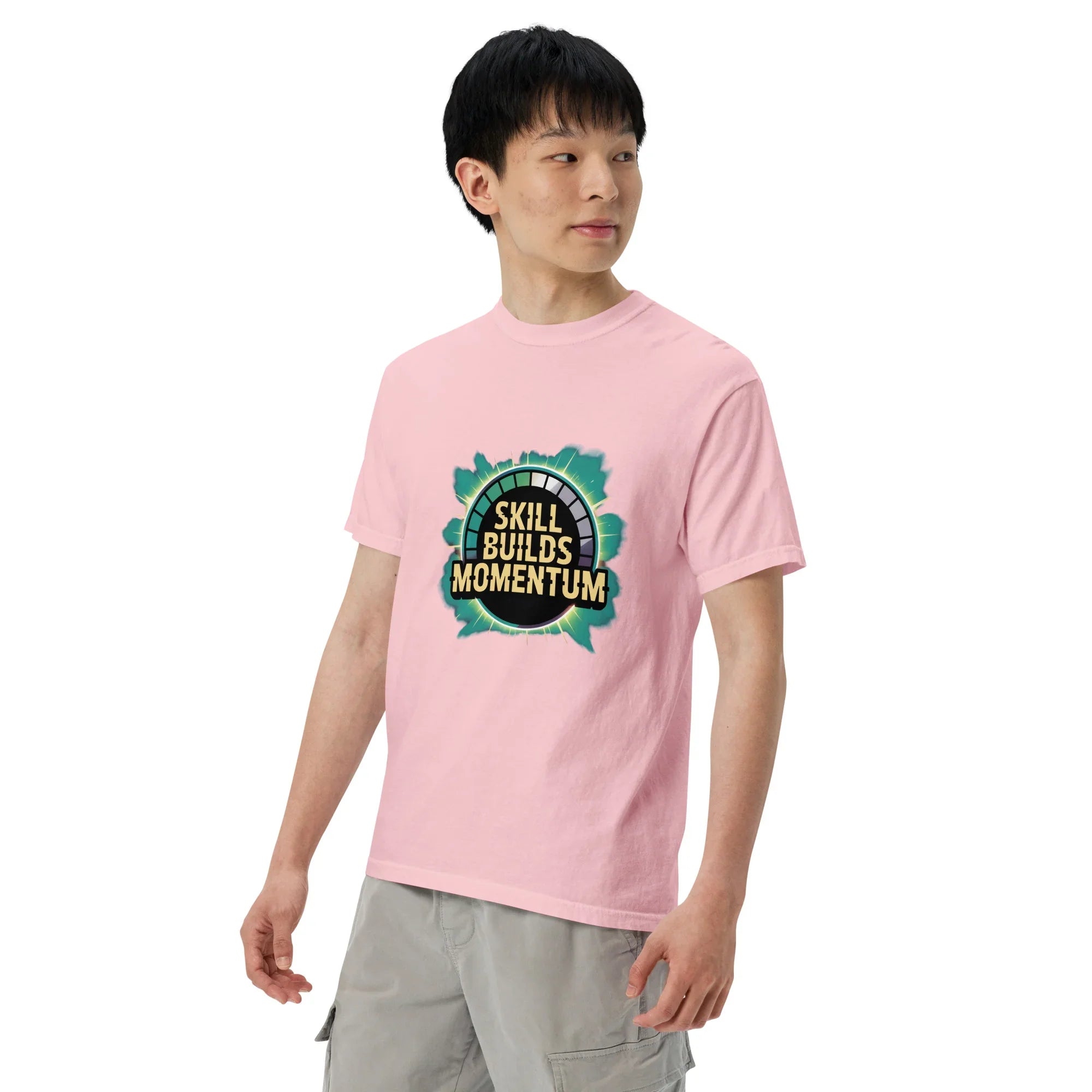 Skill Builds Momentum Fighting T-Shirt – Competitive 2D Fighter Apparel - RaZits