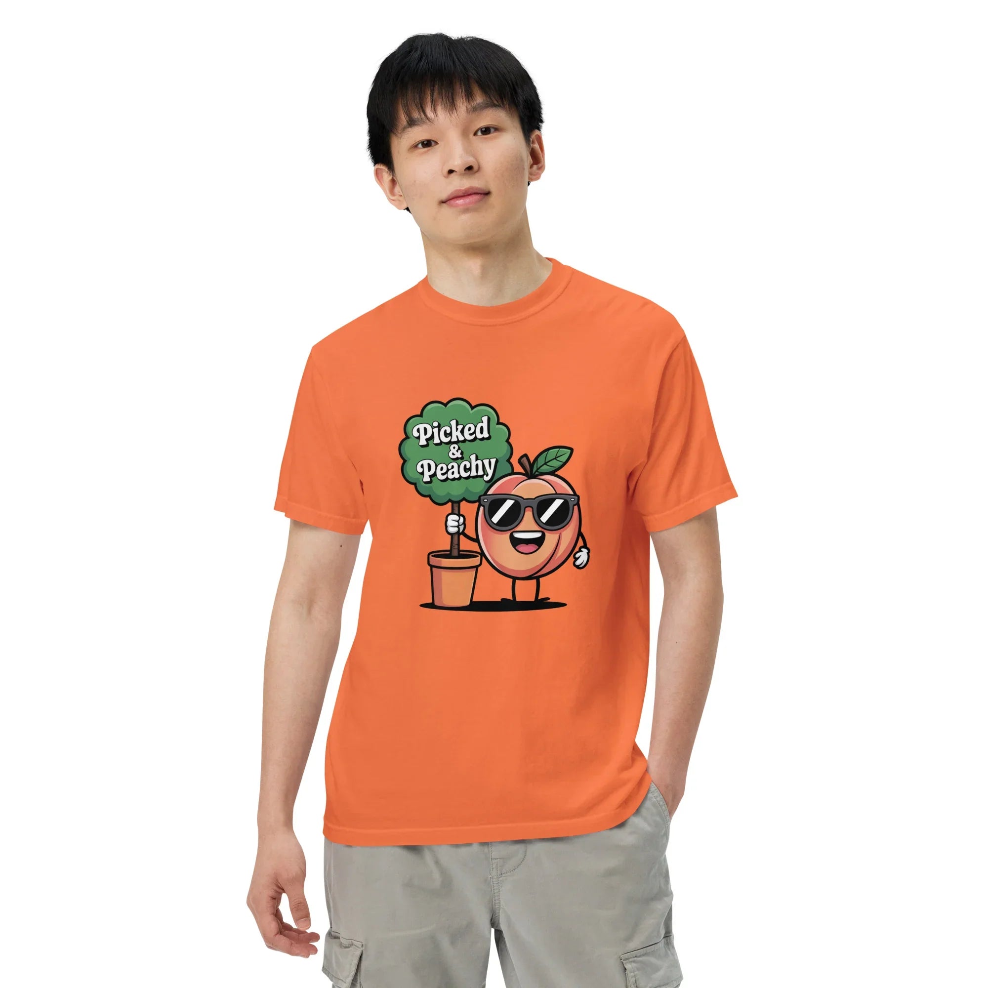 Picked & Peachy Tee – Smiling Peach with Sunglasses - RaZits