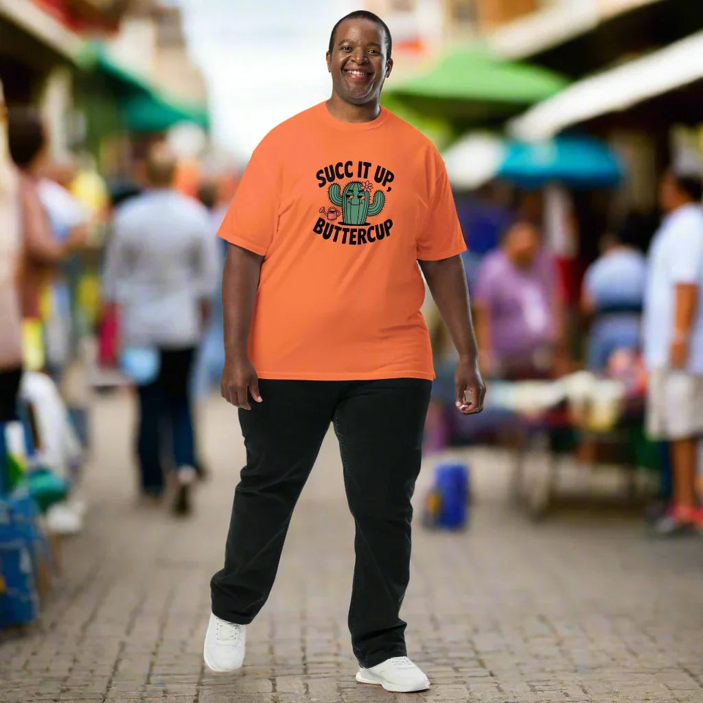 Succ It Up Buttercup Tee – Cool Cactus with Watering Can - RaZits