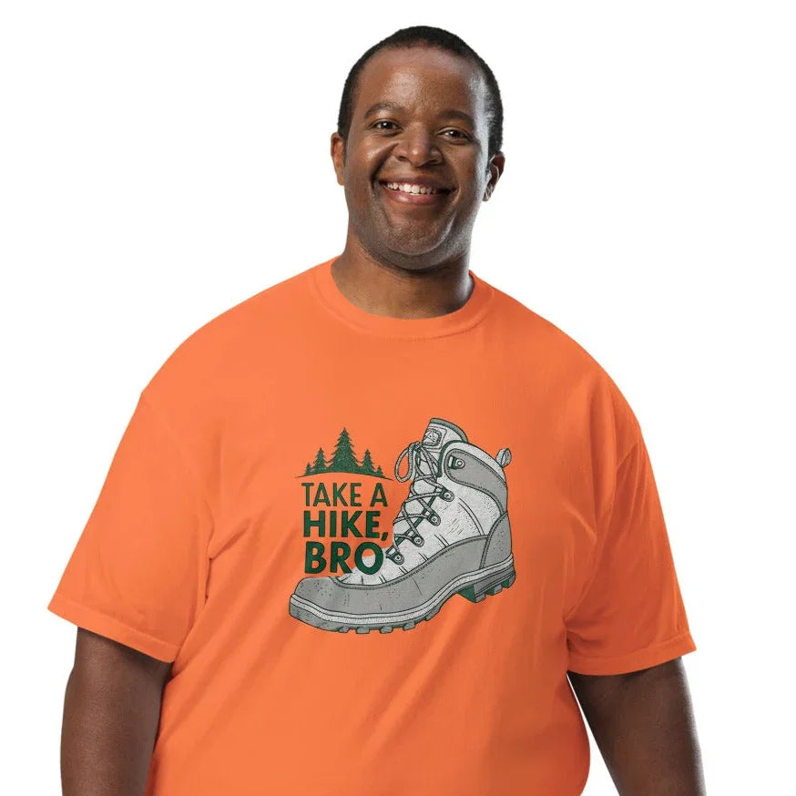 Take A Hike Bro Tee – Bold Hiking Boot Graphic Shirt - RaZits
