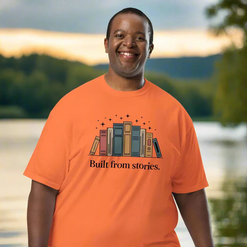 Built from Stories T-Shirt – Vintage Book Lover Tee - RaZits