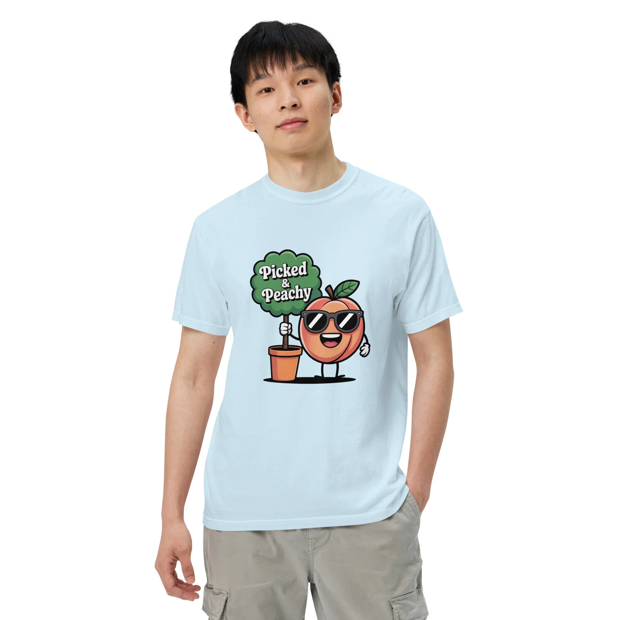 Picked & Peachy Tee – Smiling Peach with Sunglasses - RaZits