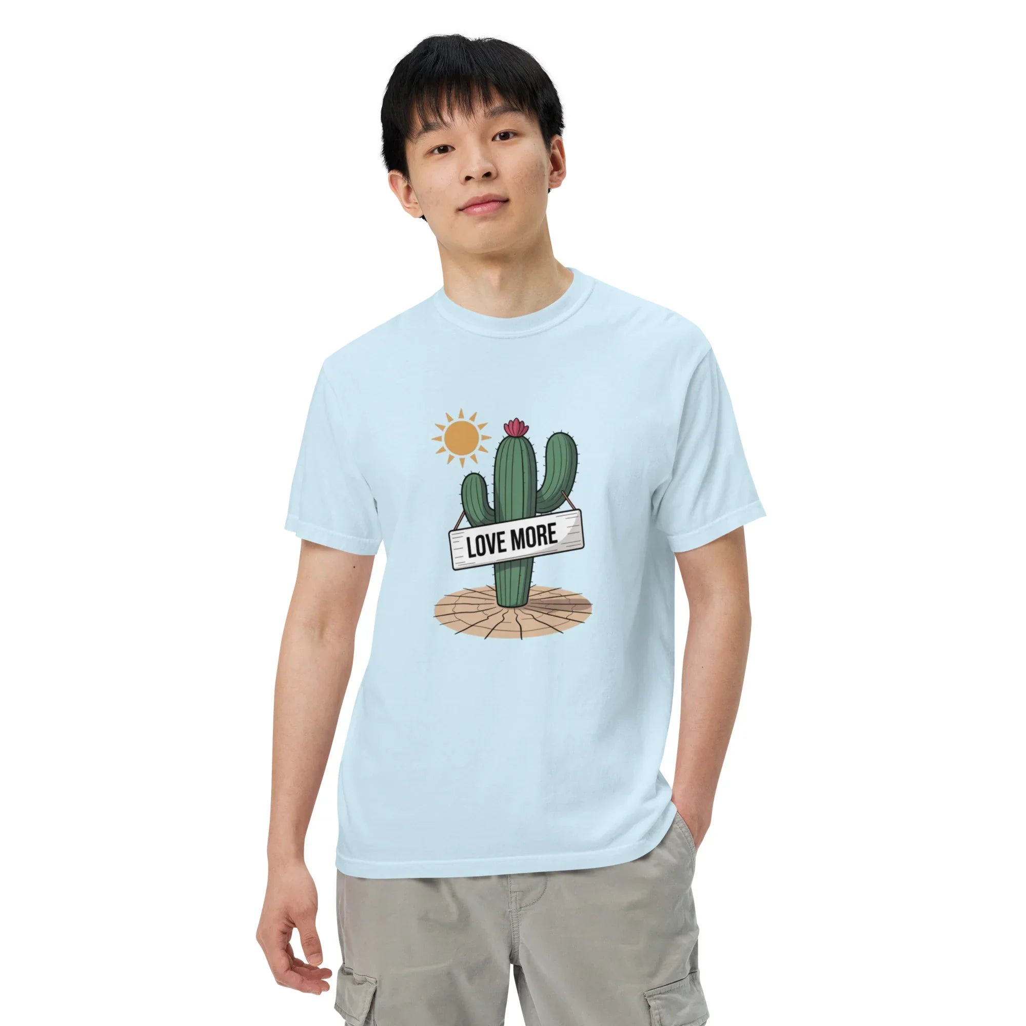 Love More Cactus Tee – Desert Signboard Illustration Tee - RaZits