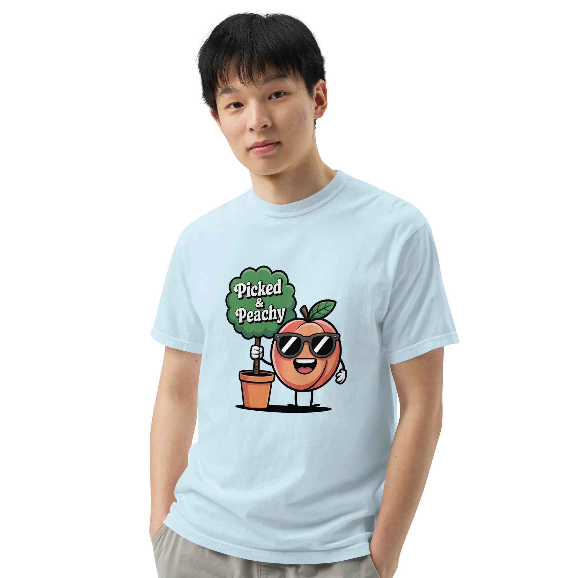 Picked & Peachy Tee – Smiling Peach with Sunglasses - RaZits