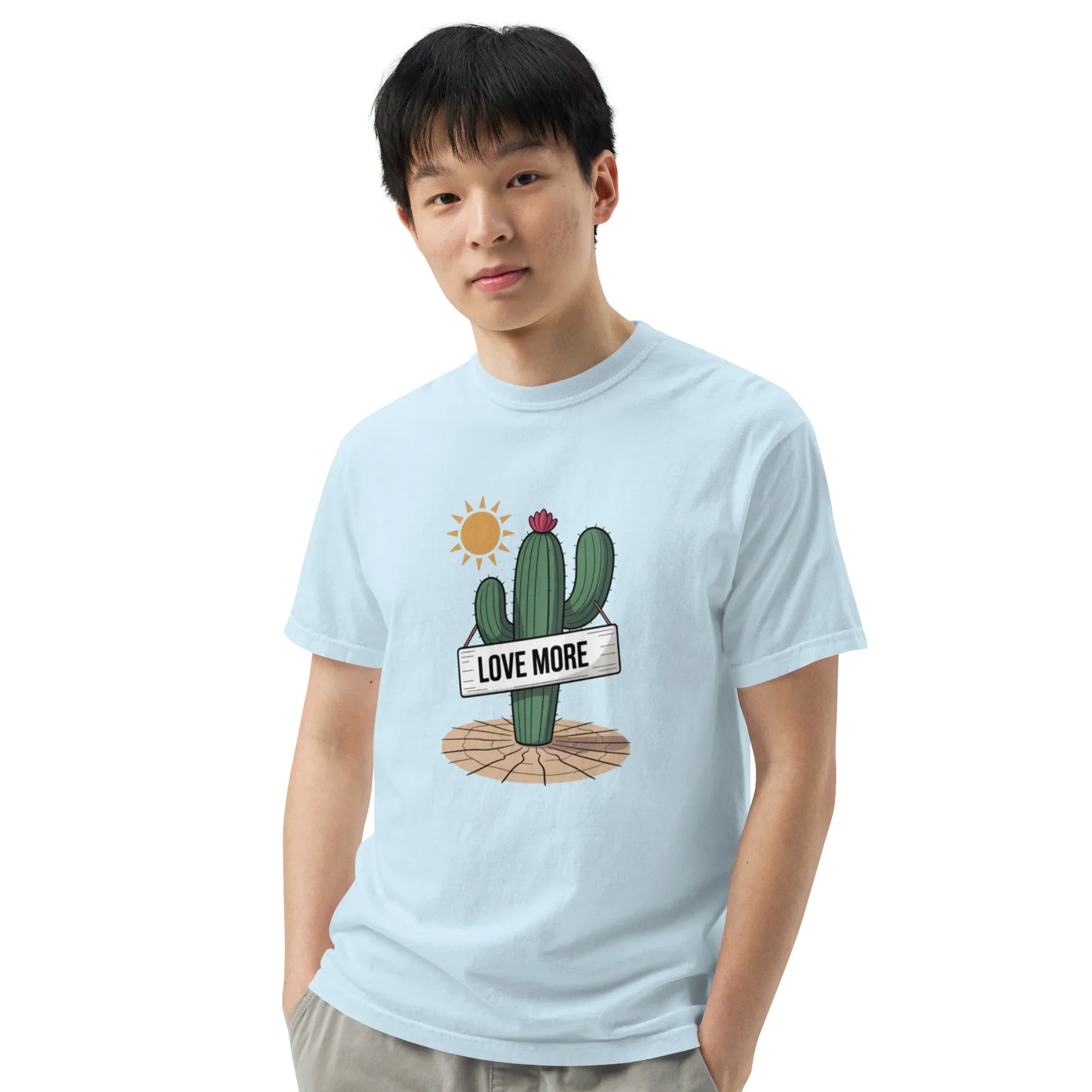 Love More Cactus Tee – Desert Signboard Illustration Tee - RaZits