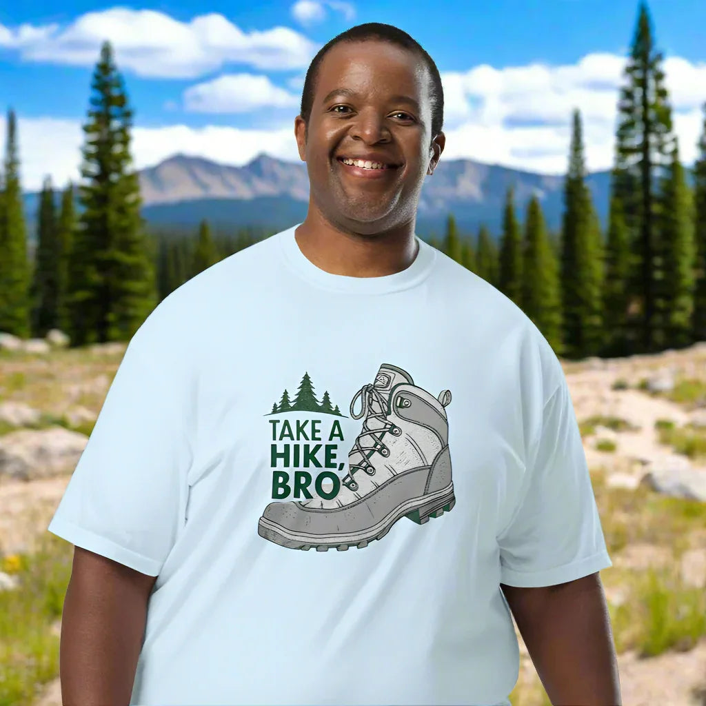 Take A Hike Bro Tee – Bold Hiking Boot Graphic Shirt - RaZits