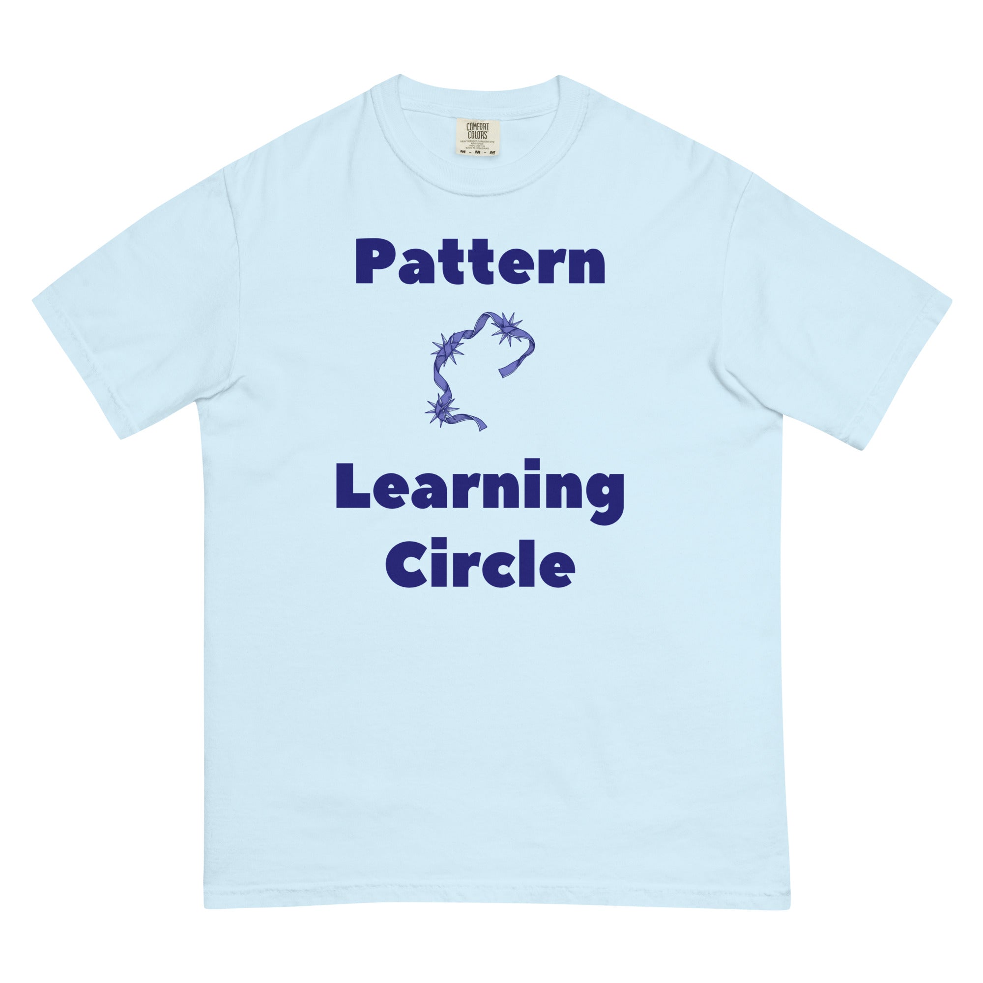 Chambray Pattern Learning Circle constellation tee laid flat, front view showing the full print