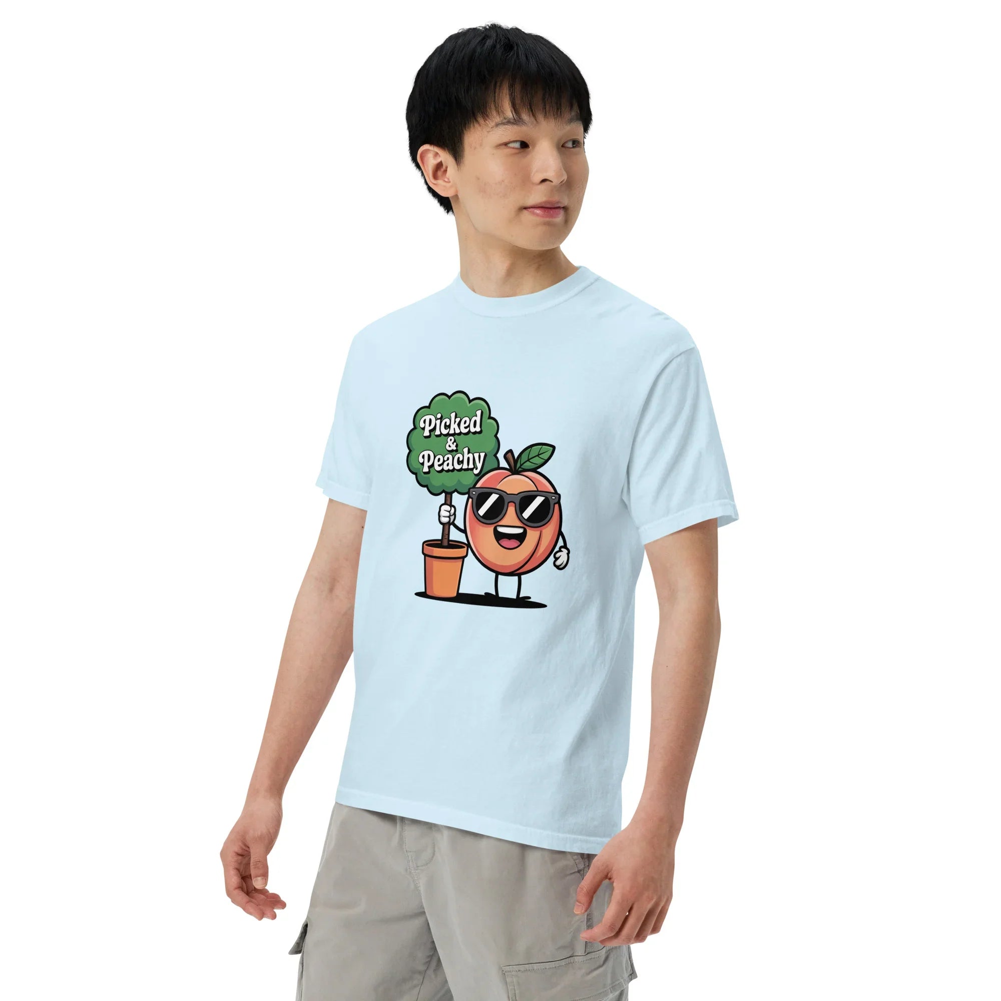 Picked & Peachy Tee – Smiling Peach with Sunglasses - RaZits