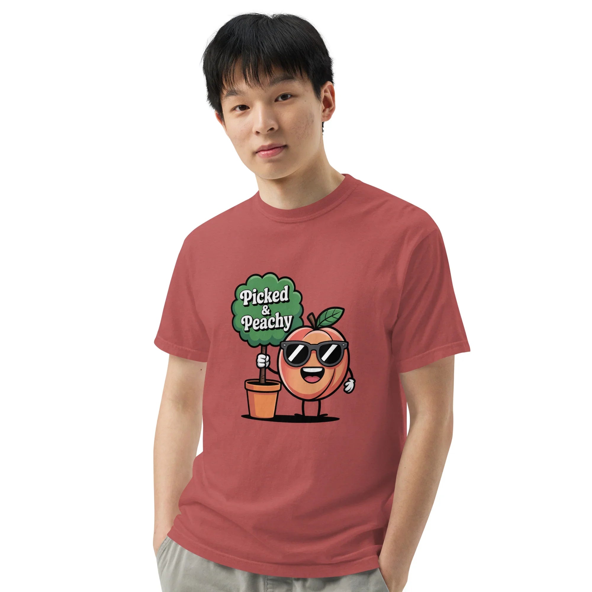 Picked & Peachy Tee – Smiling Peach with Sunglasses - RaZits