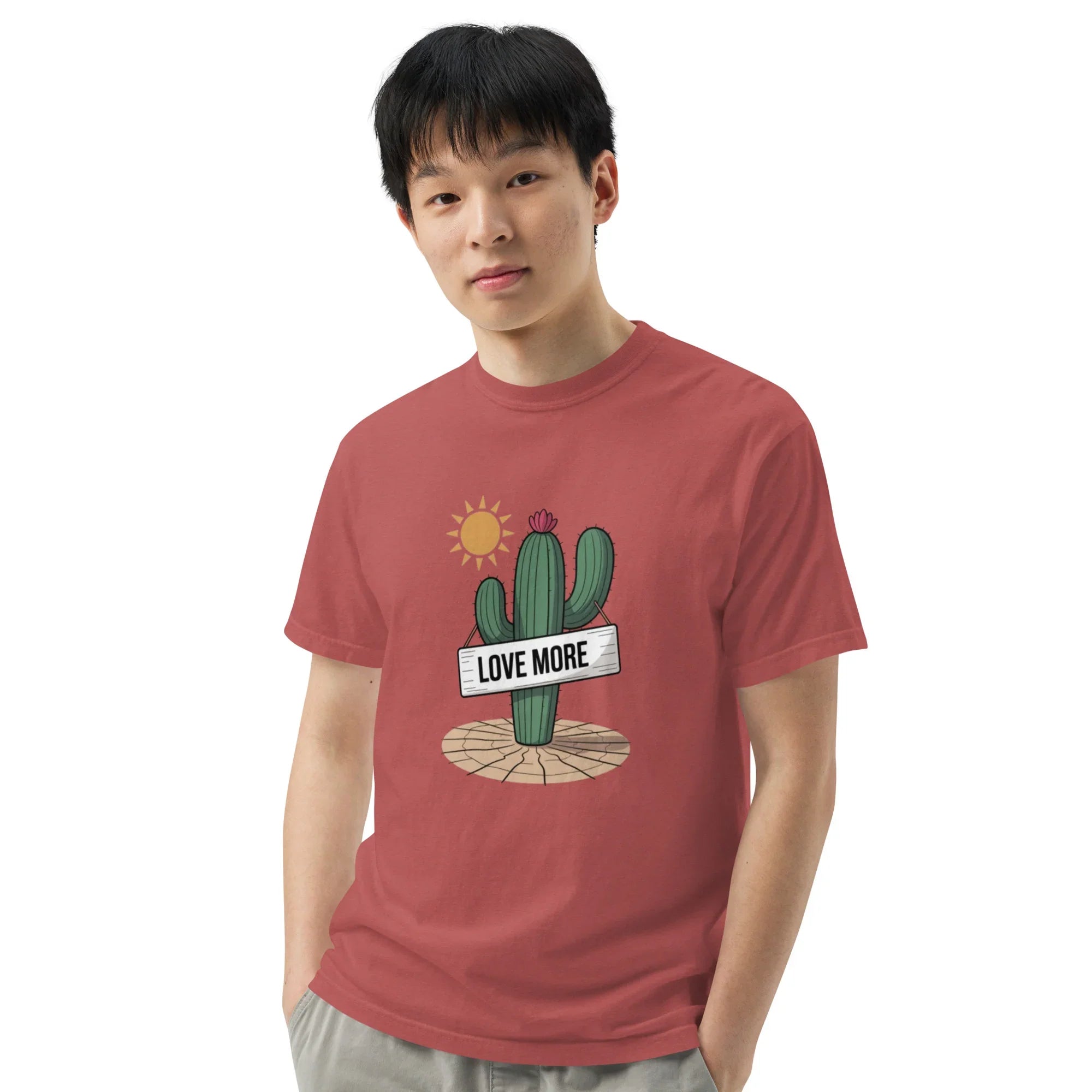 Love More Cactus Tee – Desert Signboard Illustration Tee - RaZits
