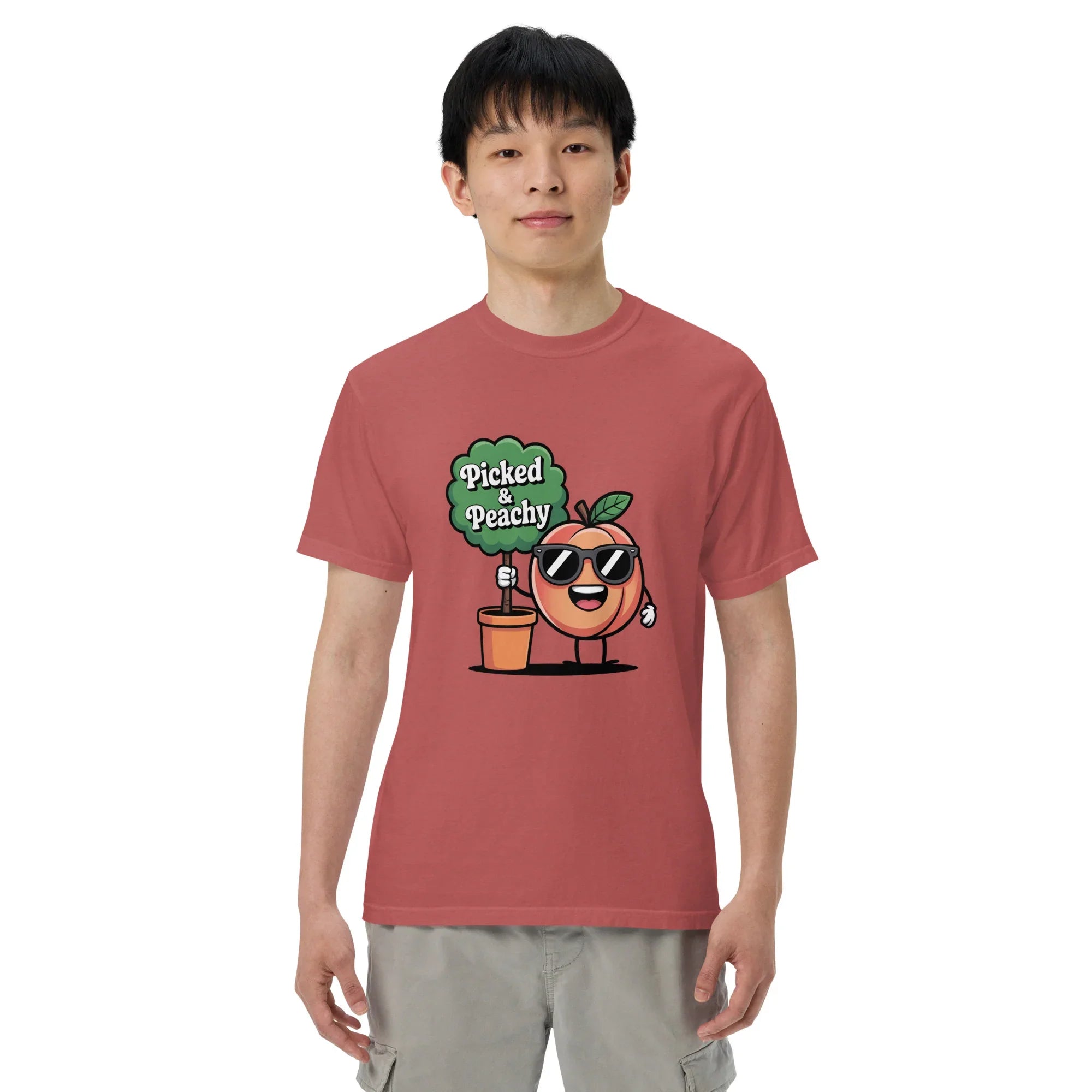 Picked & Peachy Tee – Smiling Peach with Sunglasses - RaZits
