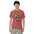 Picked & Peachy tee in Crimson, front view showing the sunglasses peach design