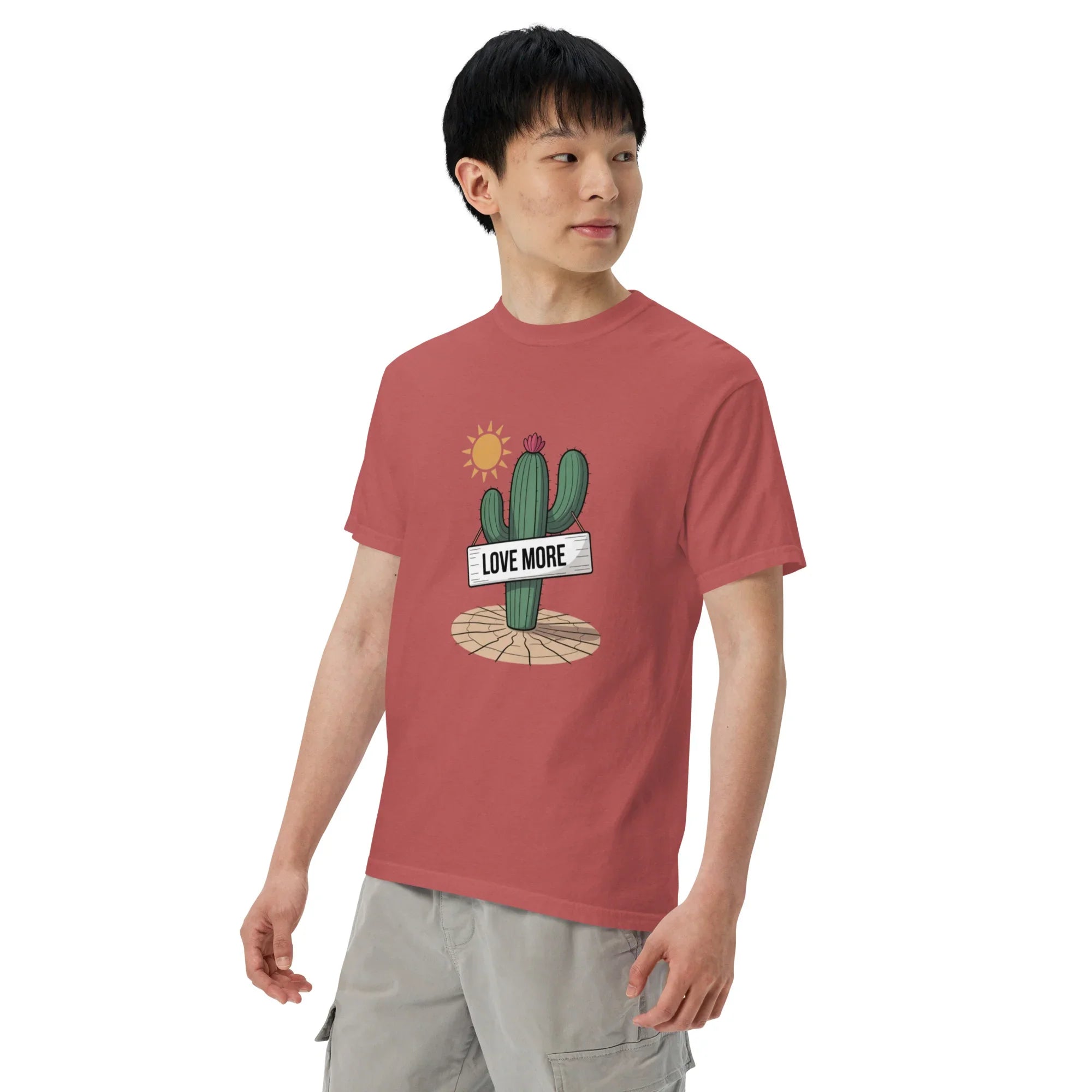 Love More Cactus Tee – Desert Signboard Illustration Tee - RaZits