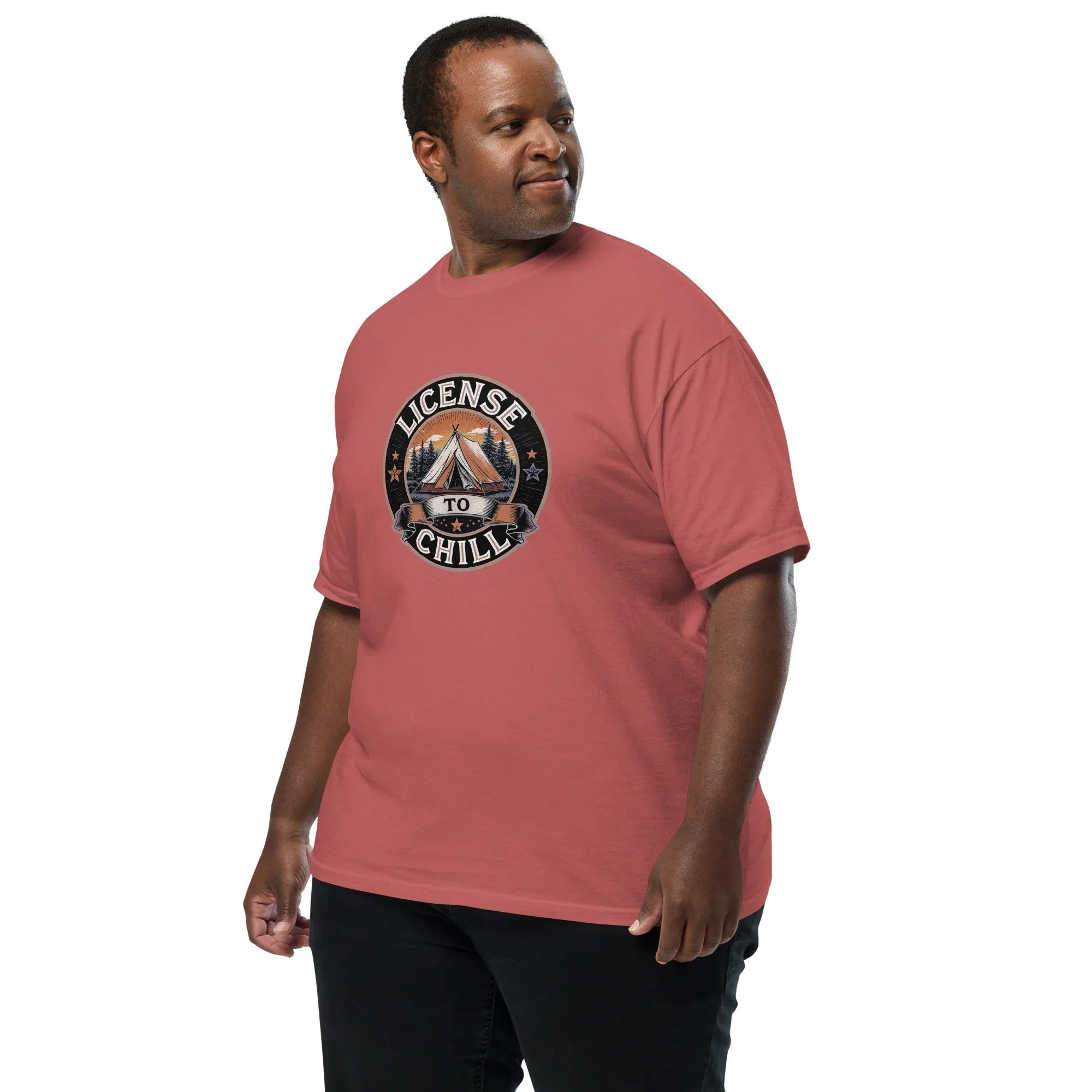 License to Chill Tee – Vintage Tent Graphic Camping Shirt - RaZits