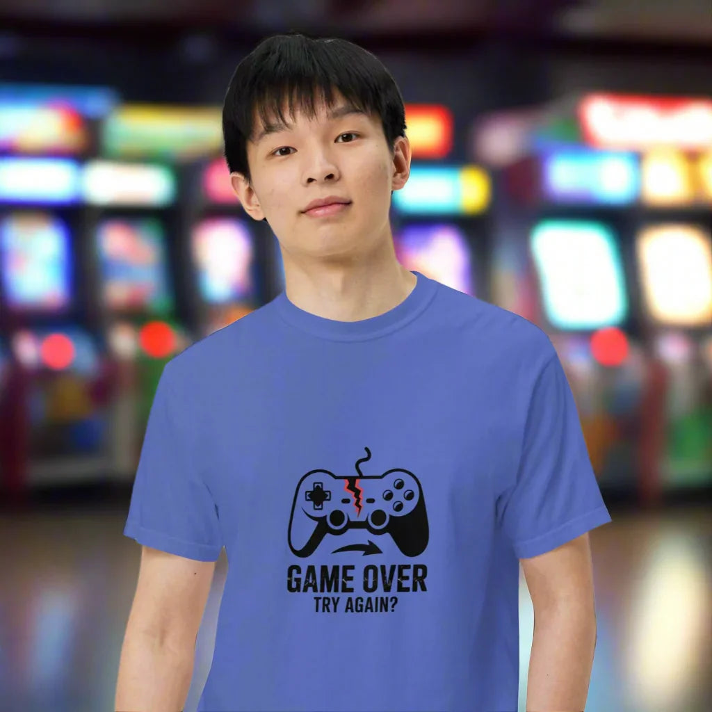 Game Over Try Again Shirt – Funny Gamer Retry Tee - RaZits