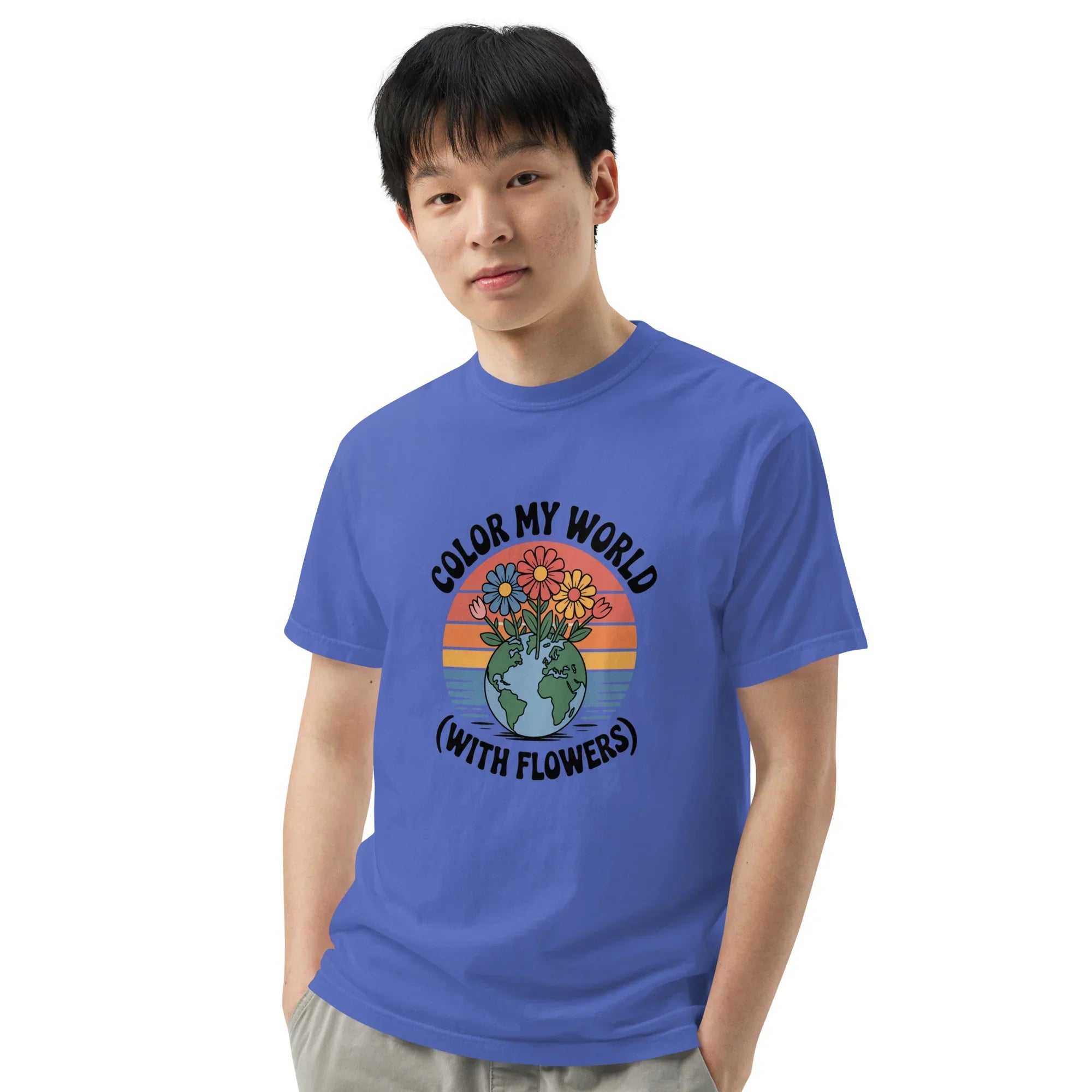 Color My World With Flowers Tee – Earth & Bloom Graphic - RaZits