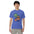 Picked & Peachy tee in Flo Blue, front view showing the sunglasses peach design