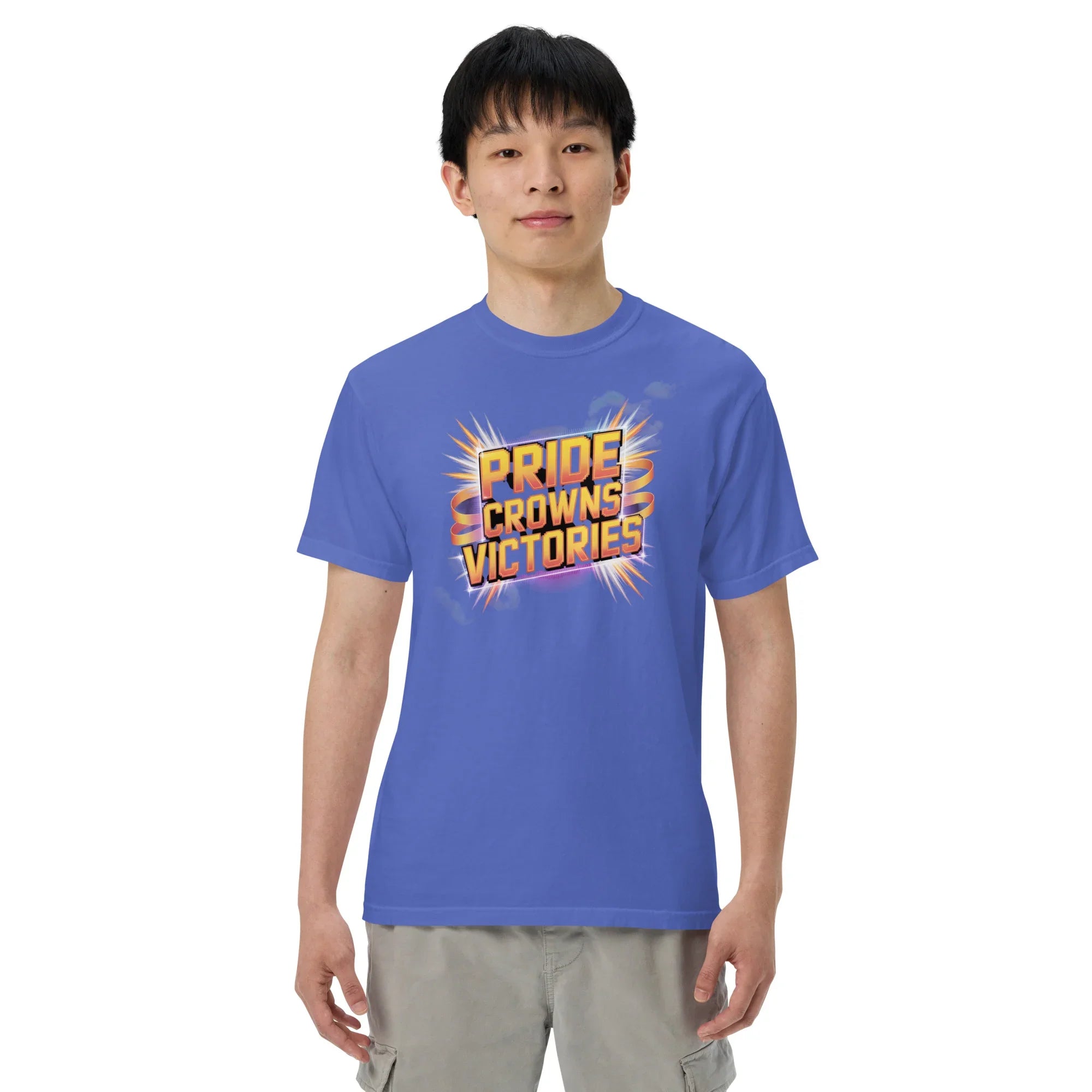Pride Crowns Victories Fighting T-Shirt – Retro 2D Fighter Apparel - RaZits