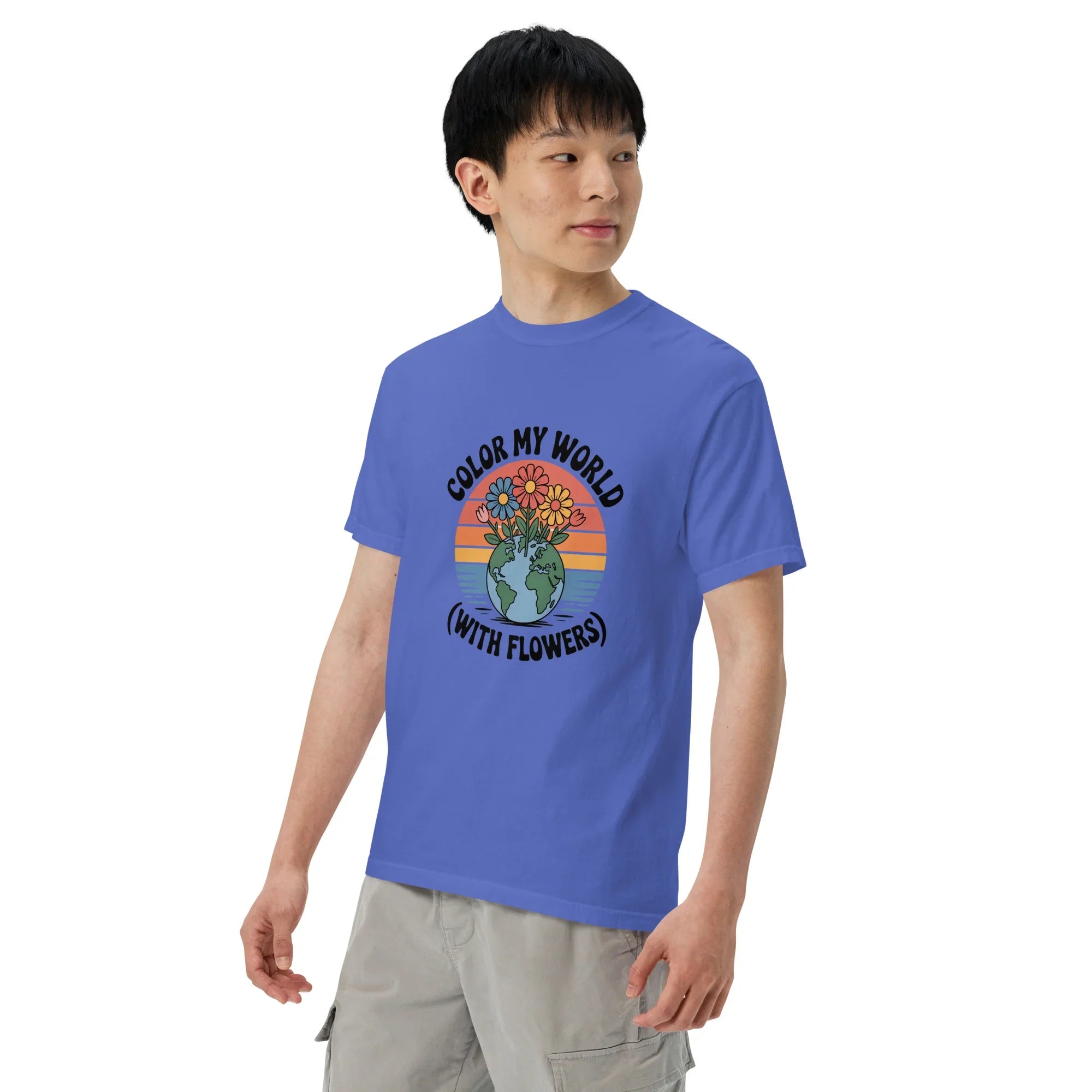 Color My World With Flowers Tee – Earth & Bloom Graphic - RaZits