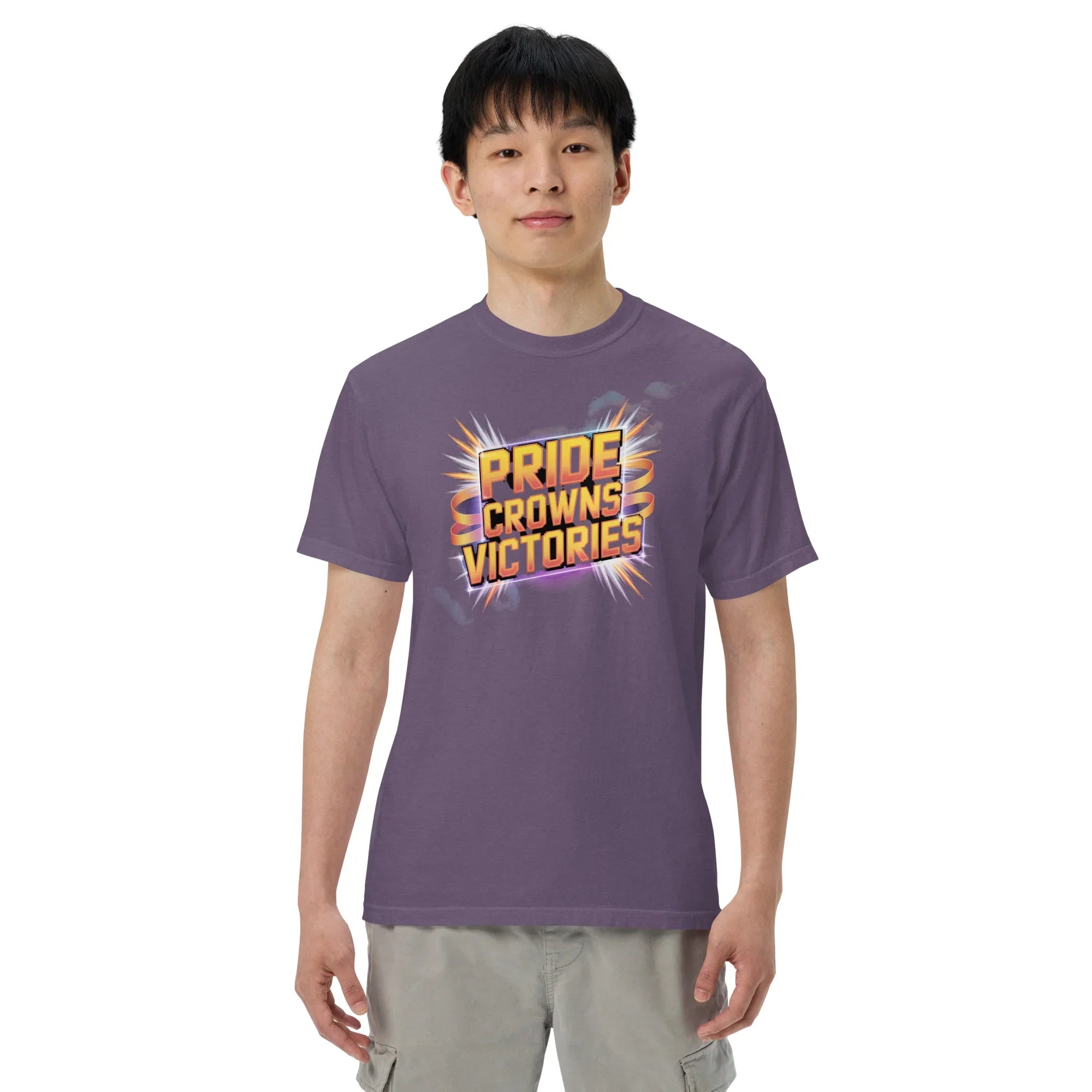 Pride Crowns Victories Fighting T-Shirt – Retro 2D Fighter Apparel - RaZits