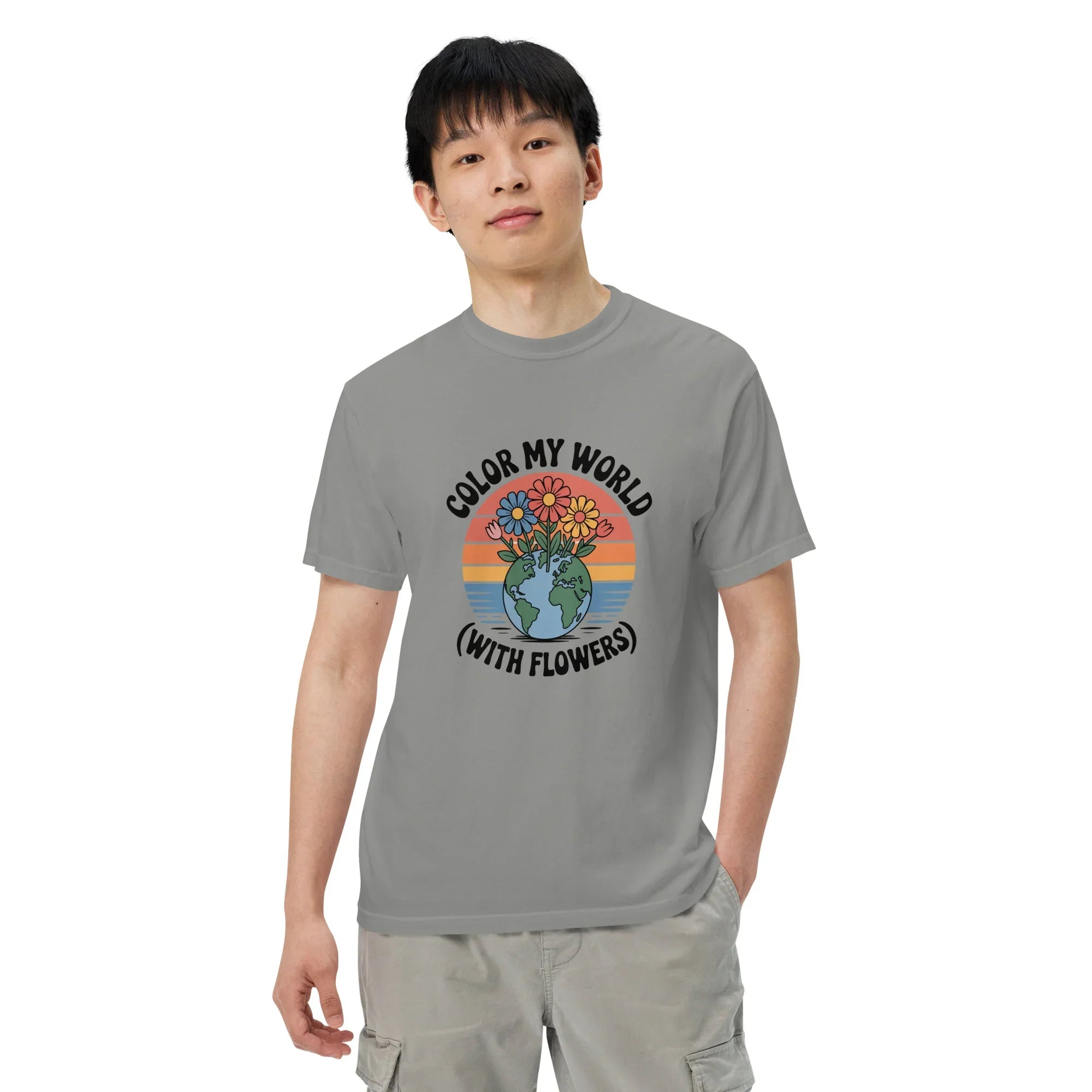 Color My World With Flowers Tee – Earth & Bloom Graphic - RaZits